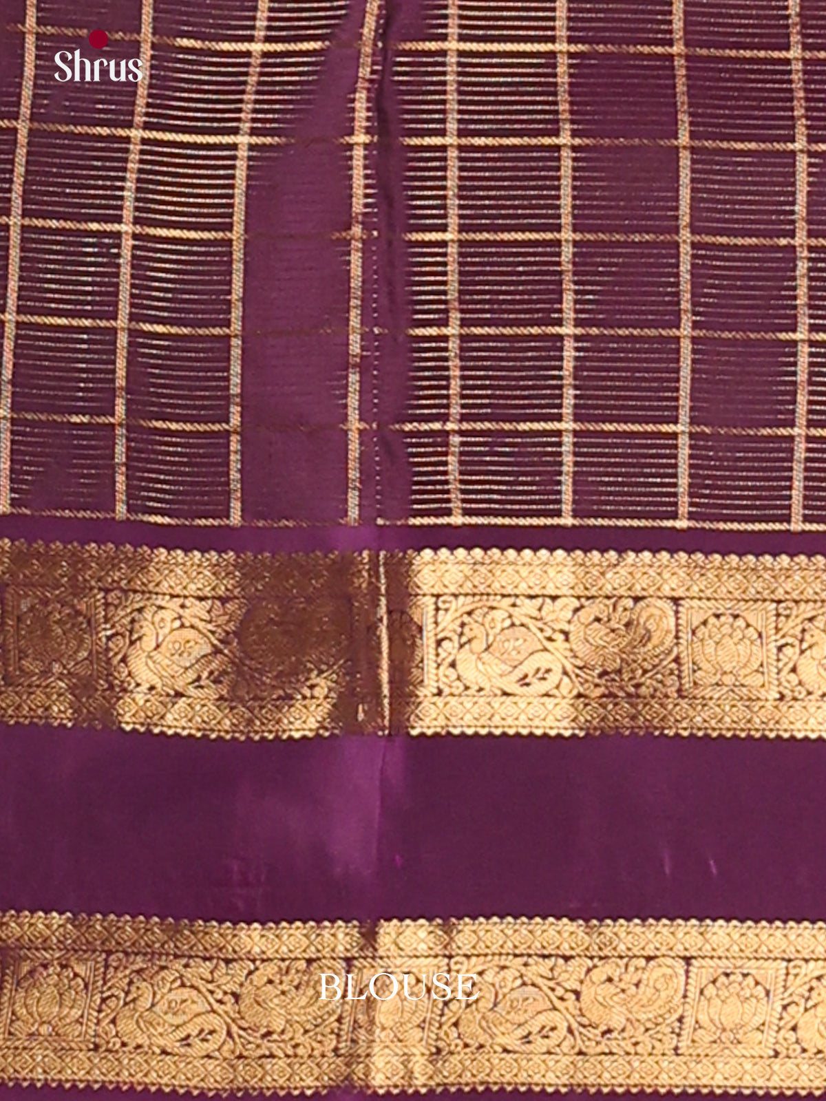 Grey & Violet - Kanchipuram-halfpure Saree - Shop on Shrus.com
