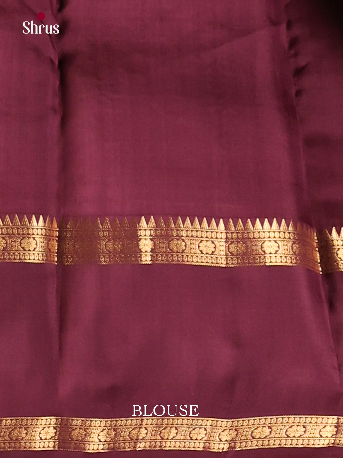 Grey & Maroon- Kanchipuram-halfpure Saree - Shop on Shrus.com
