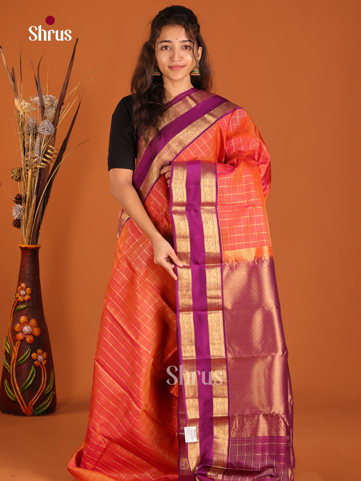 DGS17112 - Kanchipuram-halfpure Saree - Shop on Shrus.com