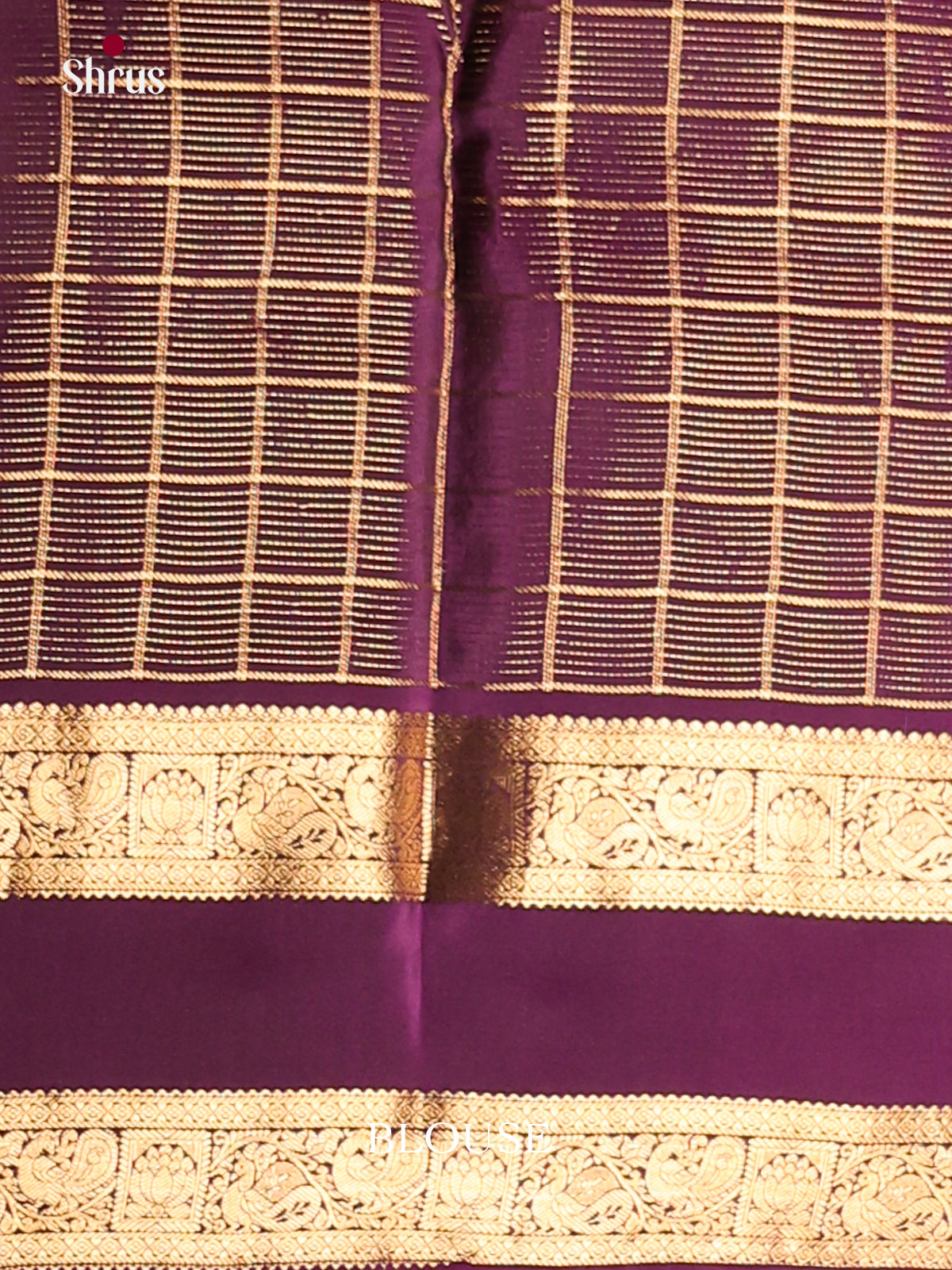Green & Violet- Kanchipuram-halfpure Saree - Shop on Shrus.com