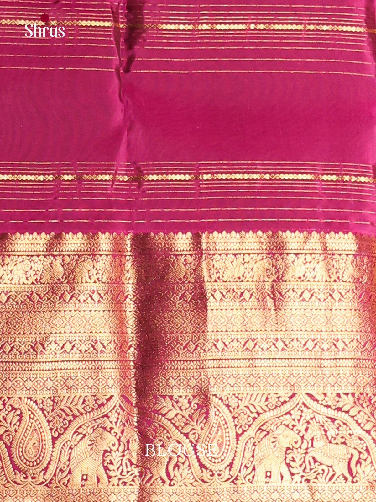 Green  & Purple - Kanchipuram-halfpure Saree - Shop on Shrus.com