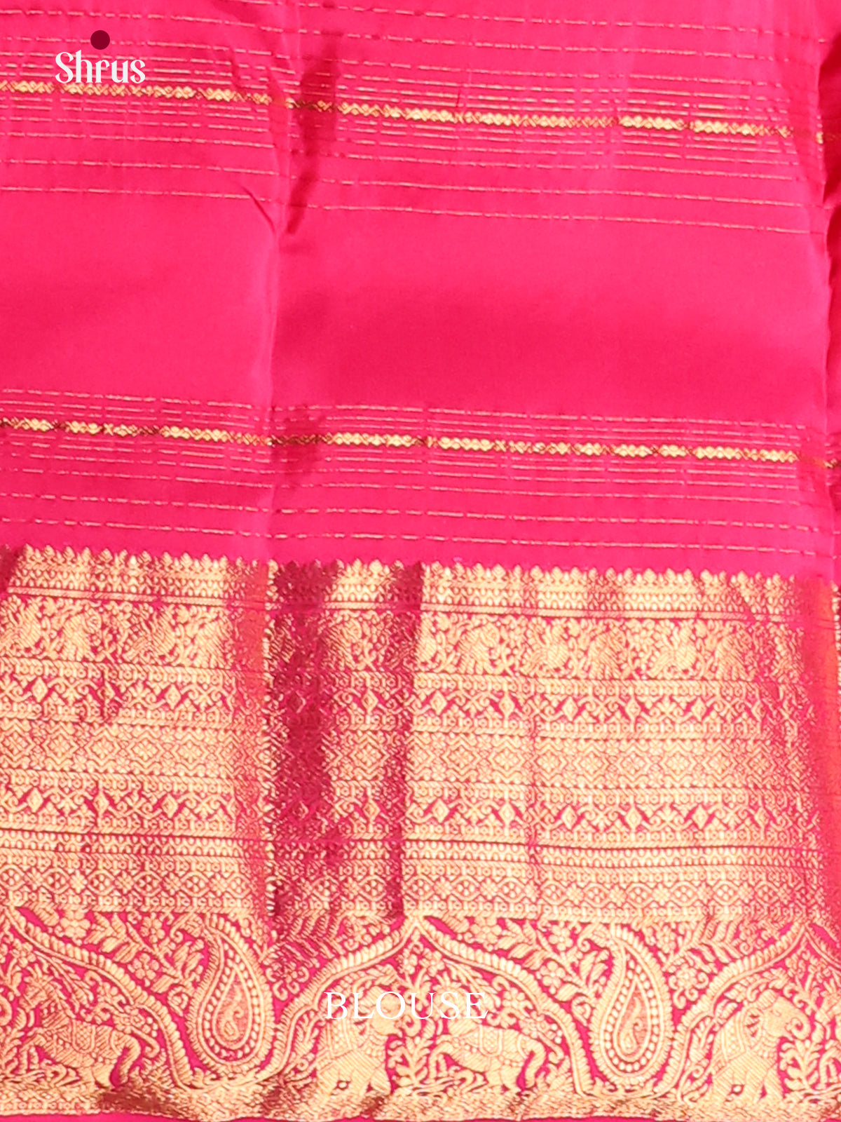 Purple & Pink - Kanchipuram-halfpure Saree - Shop on Shrus.com