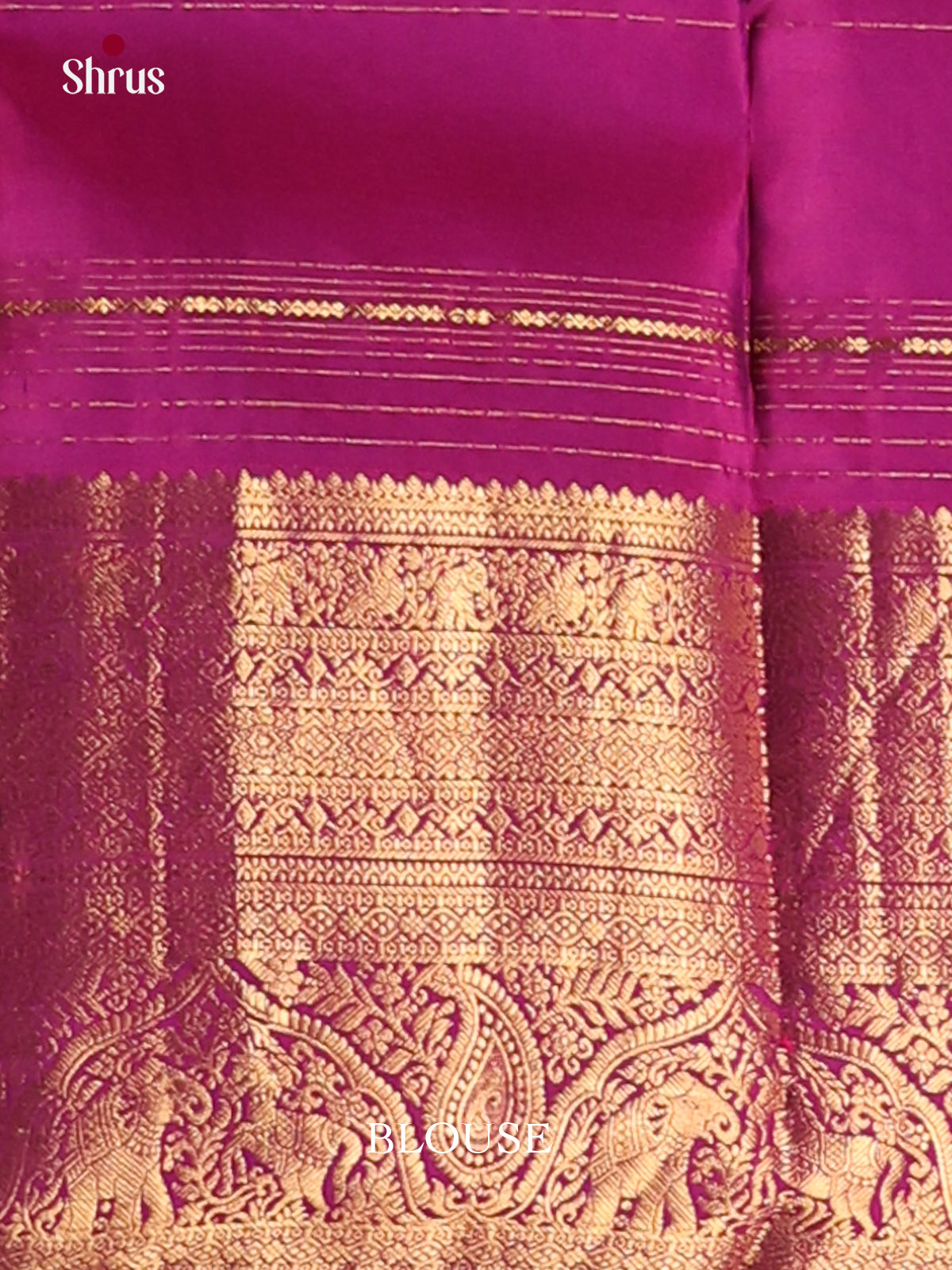 Violet & Purple - Kanchipuram-halfpure Saree - Shop on Shrus.com