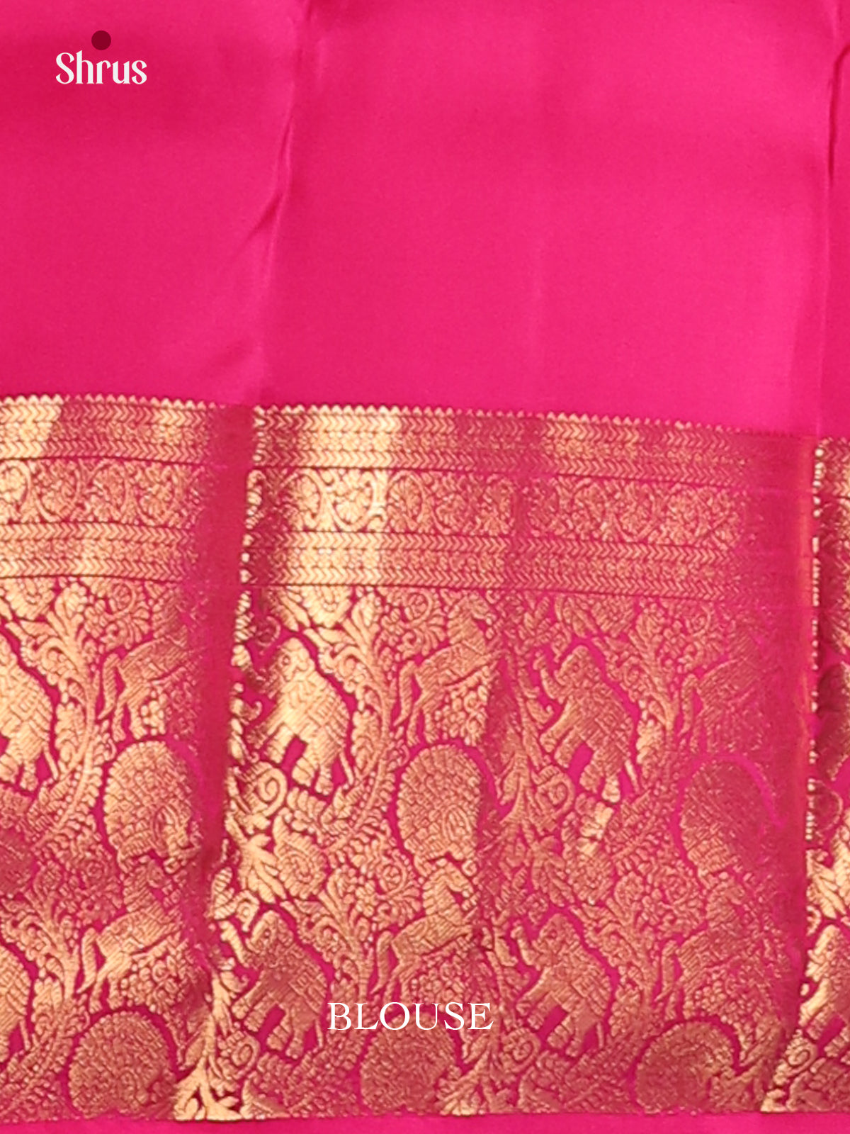Orange & Pink - Kanchipuram-halfpure Saree - Shop on Shrus.com