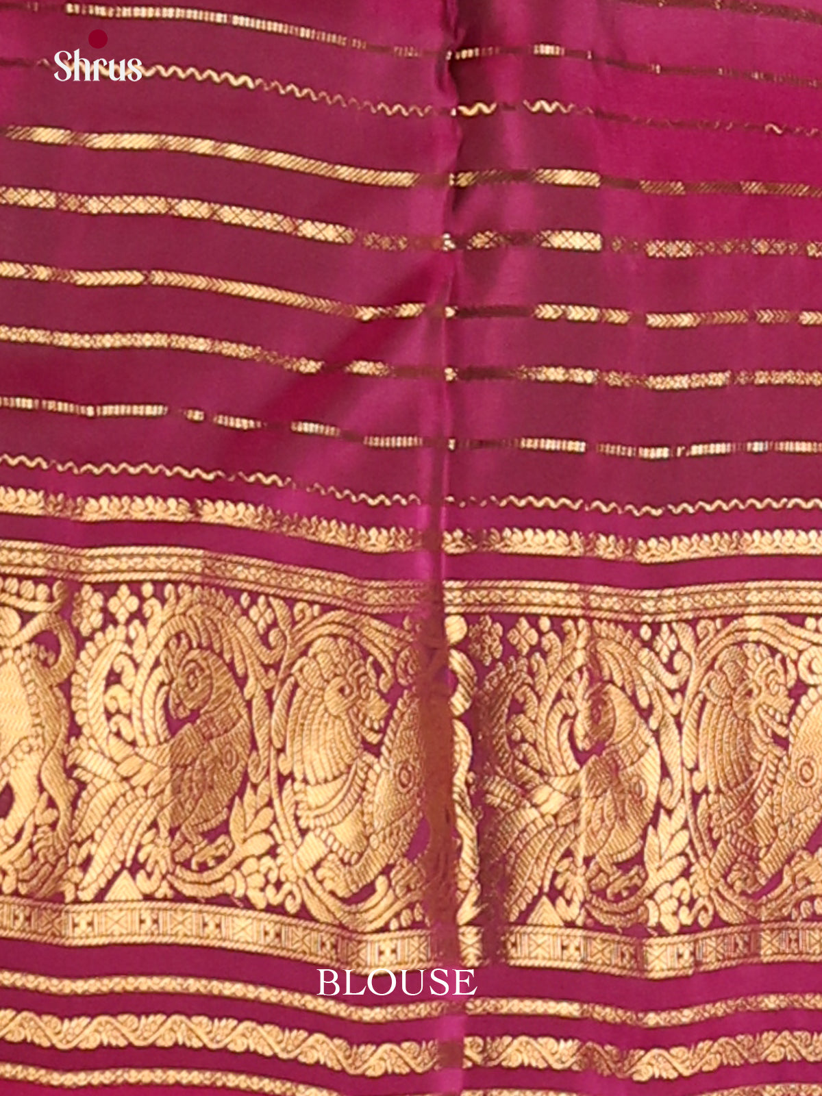 Dark Green  & Purple- Kanchipuram-halfpure Saree - Shop on Shrus.com