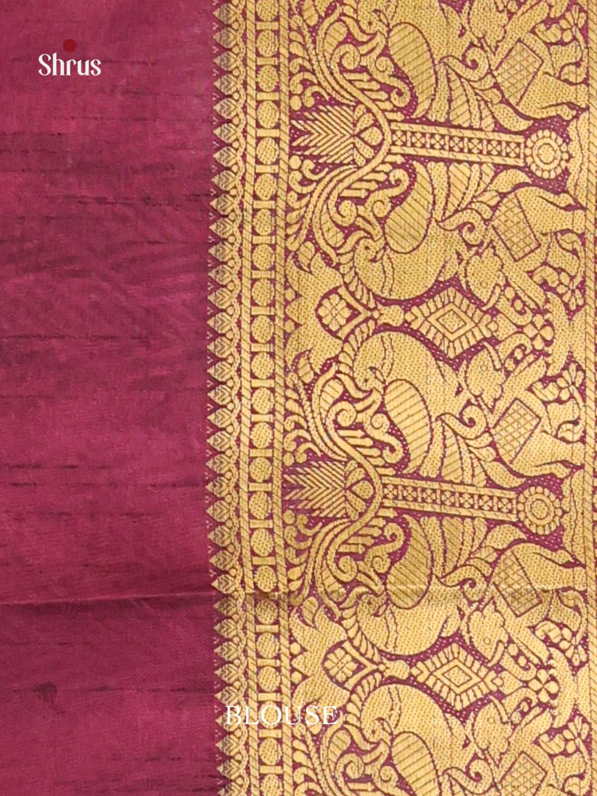 Maroon & Purple - Semi Patola Saree - Shop on Shrus.com