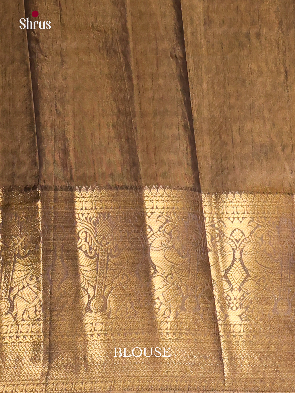 Mustard & Grey- Semi Patola Saree - Shop on Shrus.com