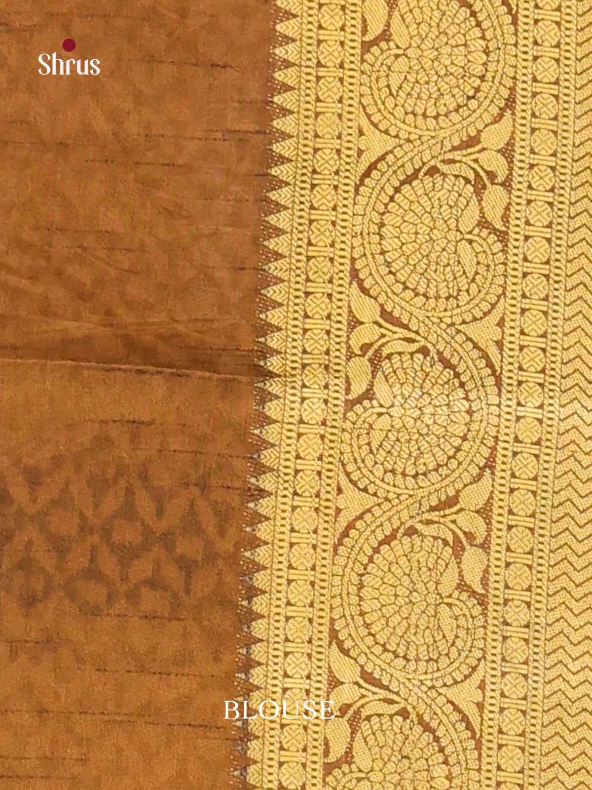 Orange & brown - Semi Patola Saree