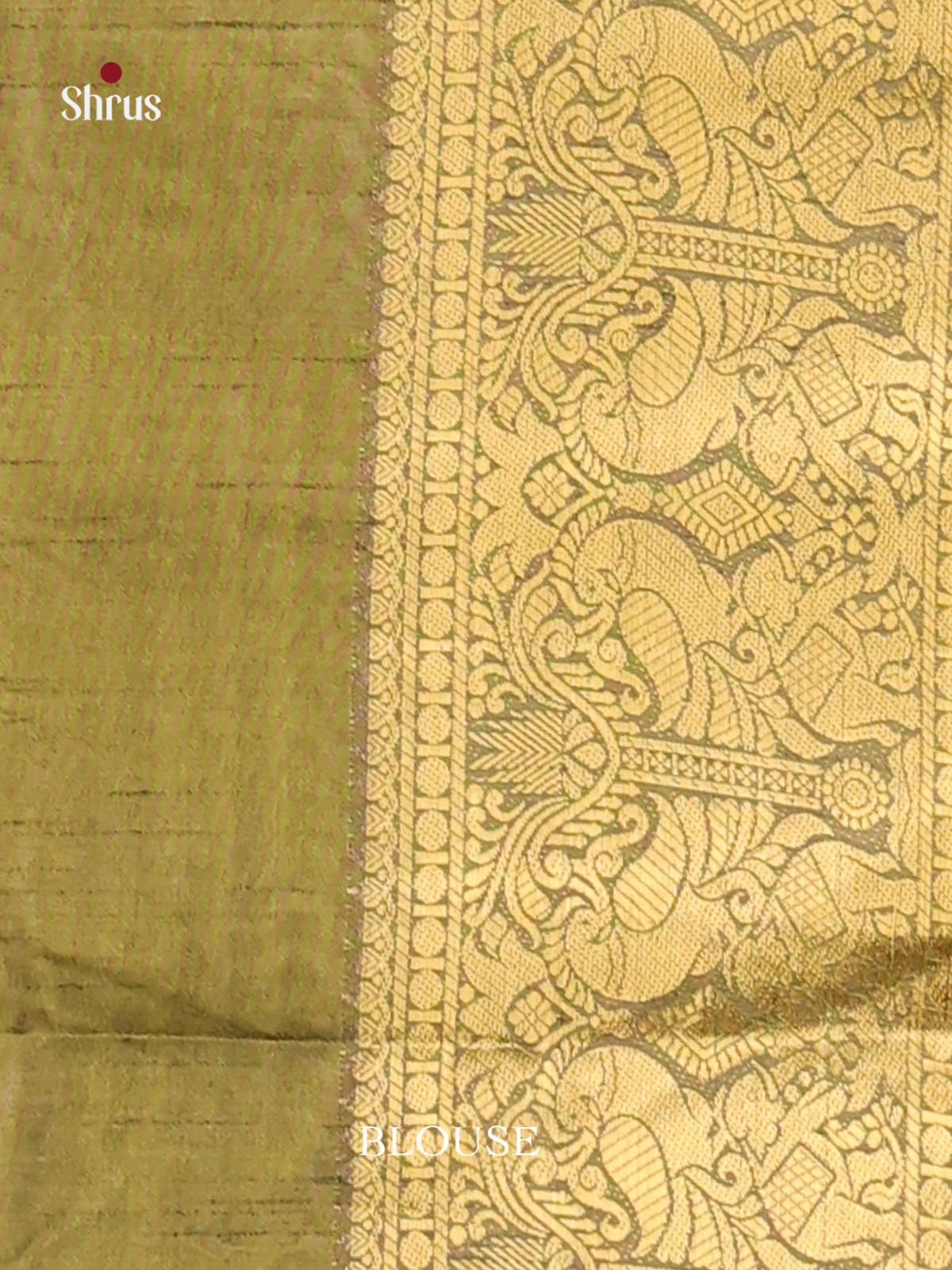 Yellow & Green - Semi Patola Saree