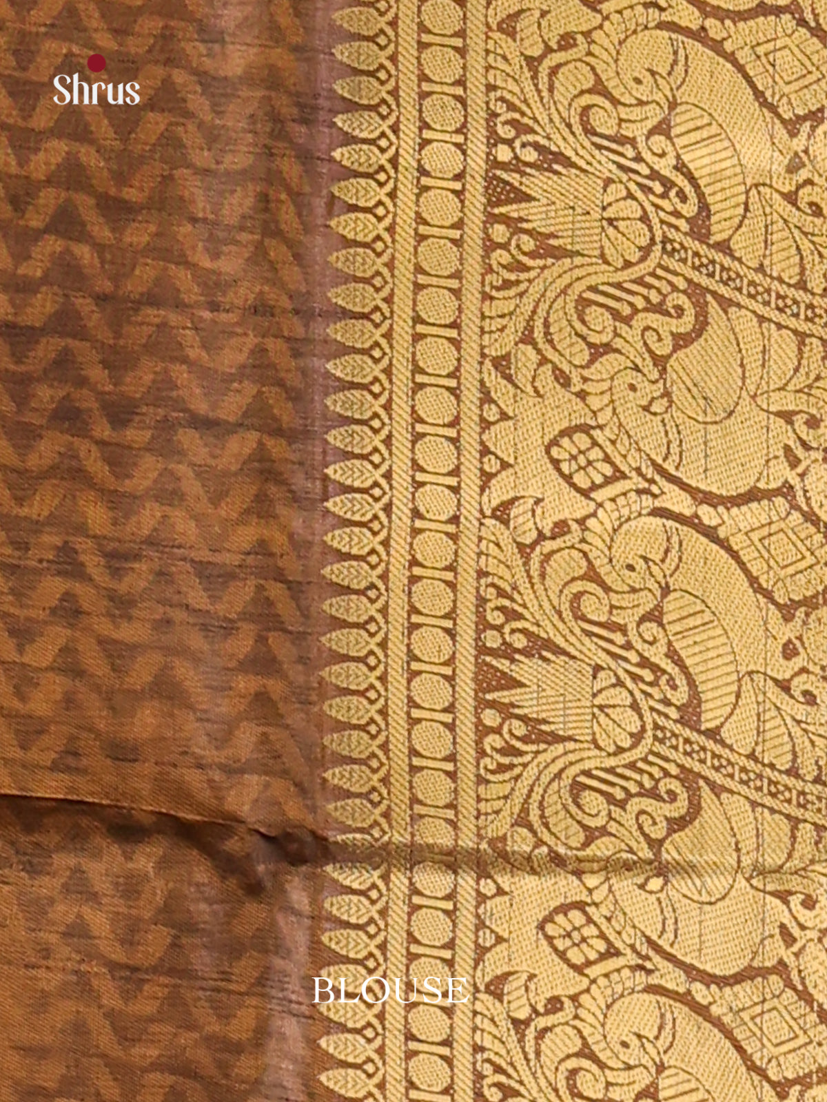 Orange & Brown - Semi Patola Saree
