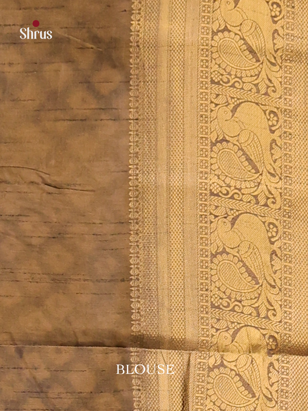 Mustard & Grey - Semi Patola Saree