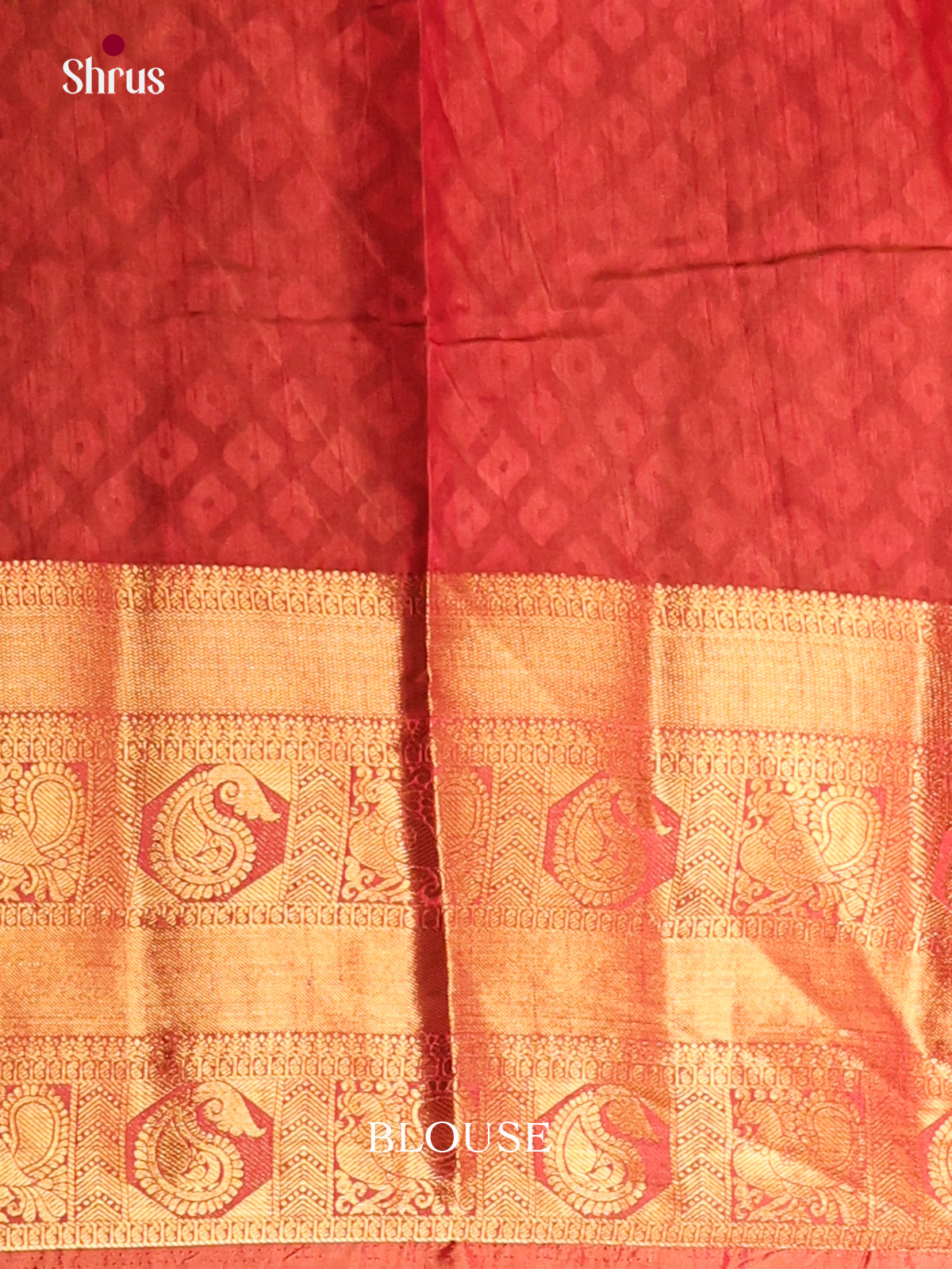 Army Green & Brick - Semi Patola Saree