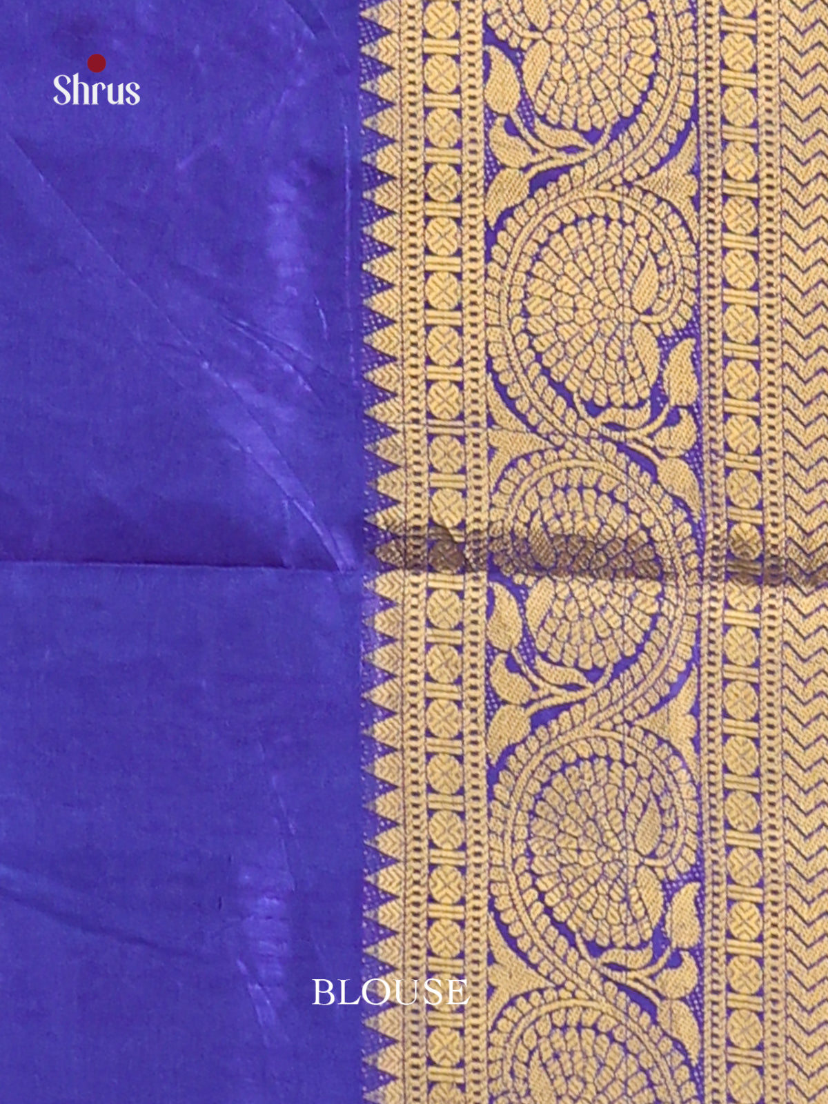 Purple & Blue - Semi Patola Saree - Shop on Shrus.com