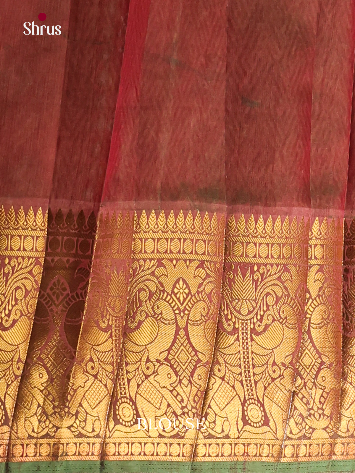 Green & Brown - Semi Patola Saree - Shop on Shrus.com