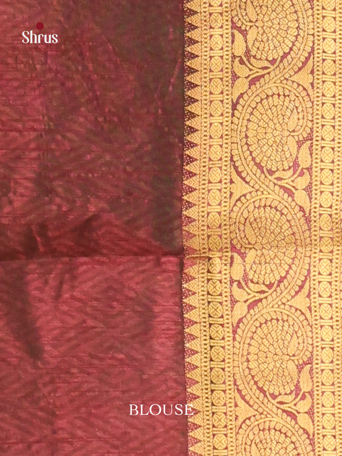 Green & maroon - Semi Patola Saree - Shop on Shrus.com