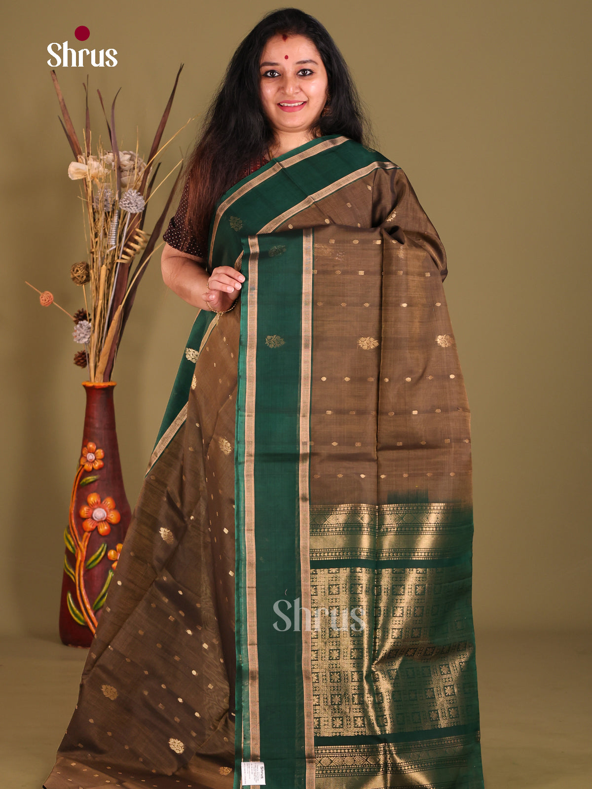 DGS18010 - Silk Cotton Saree - Shop on Shrus.com