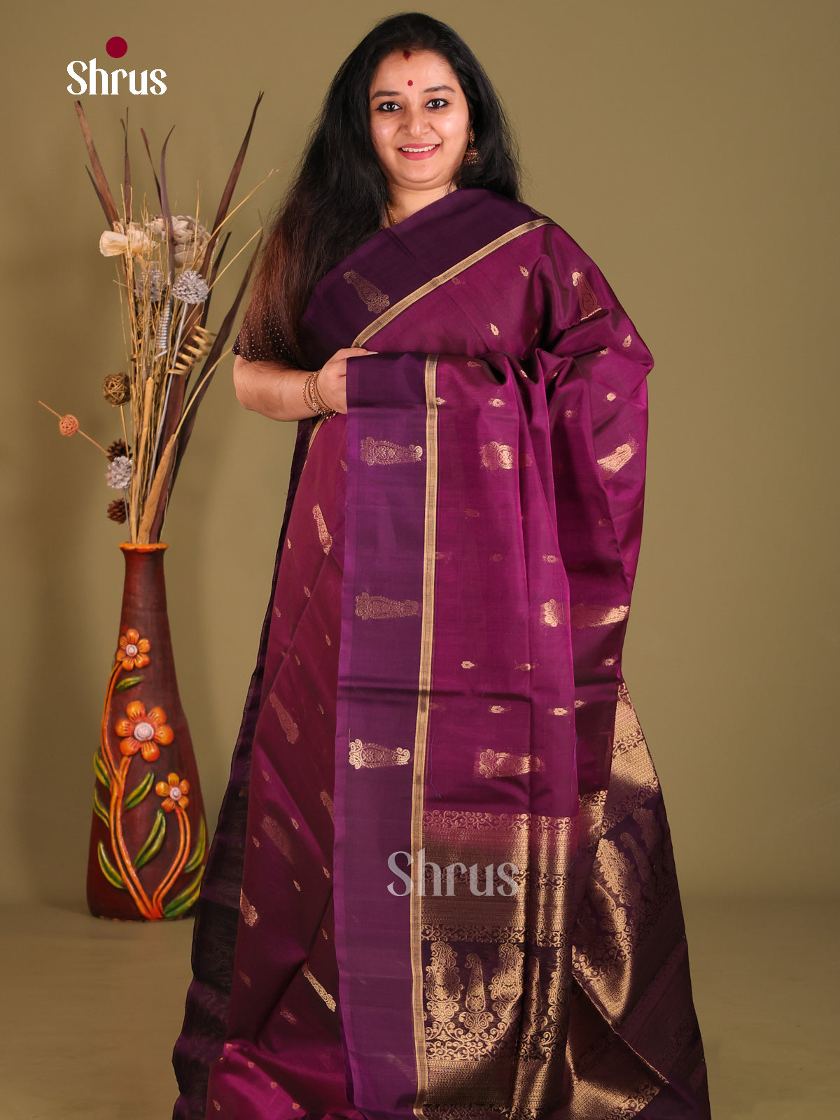 DGS18011 - Silk Cotton Saree - Shop on Shrus.com