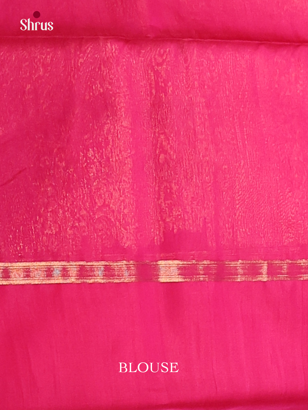 Pink Single Tone Silk Cotton Saree glrms with gold zari floral buttas - Shop on Shrus.com