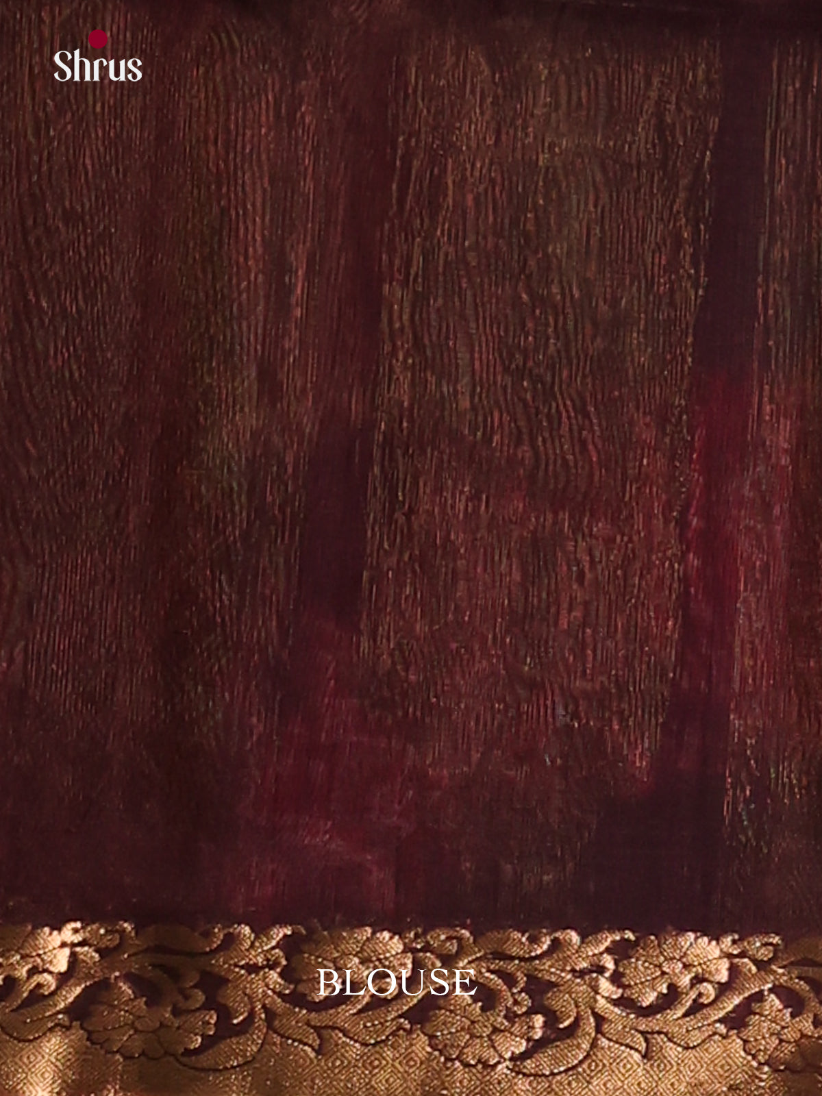 Wine & Maroon Silk Cotton Saree gleams with gold zari floral buttas - Shop on Shrus.com