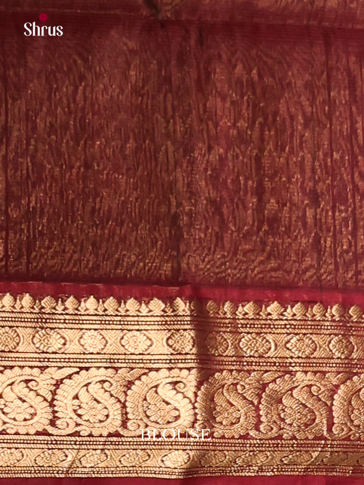Grey & Maroon Silk Cotton Saree with zari manga buttas - Shop on Shrus.com