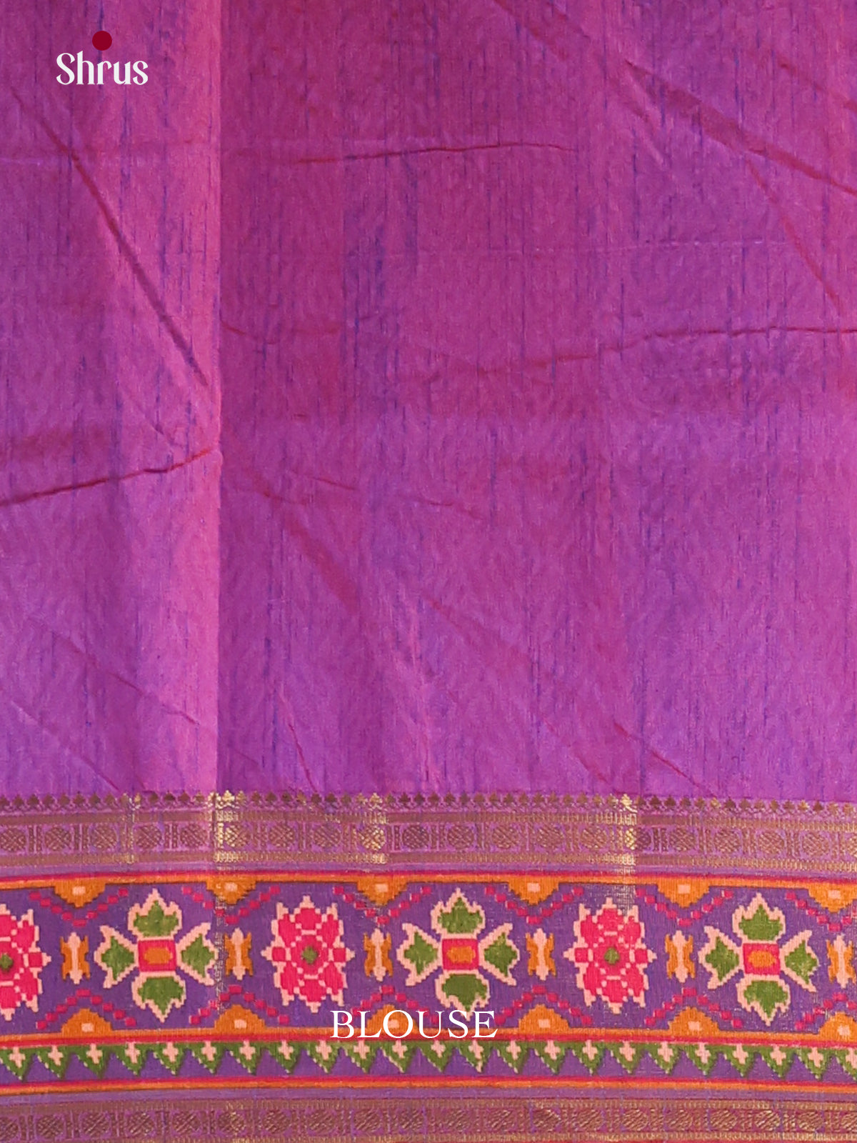 Pink & Purple - Semi Patola Saree - Shop on Shrus.com