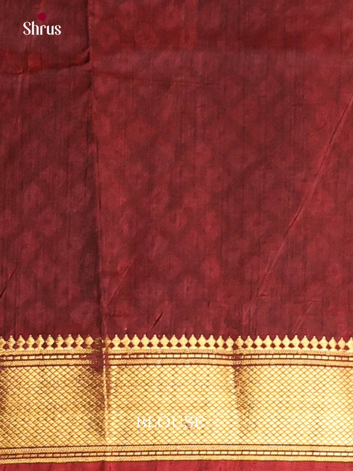 Red & Maroon- Semi Patola Saree - Shop on Shrus.com