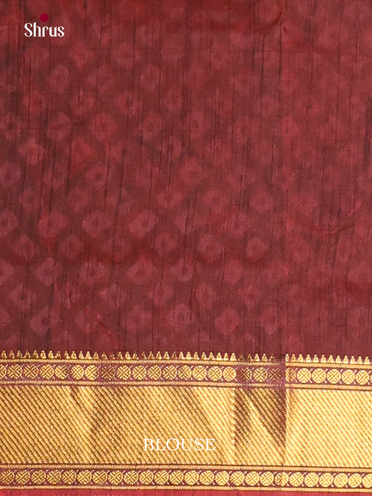 Red & Maroon - Semi Patola Saree - Shop on Shrus.com
