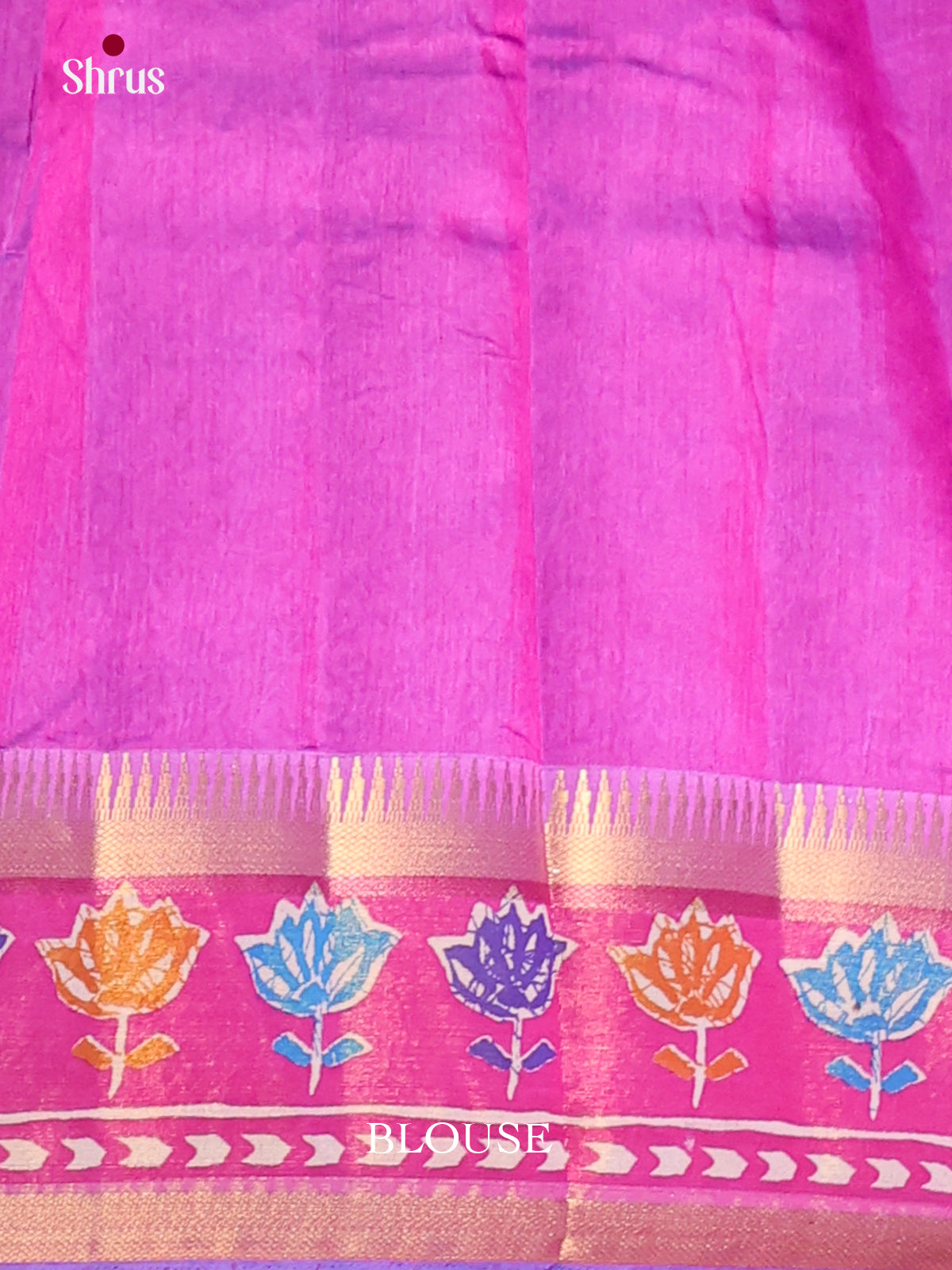 Blue & Purple - Semi Patola Saree