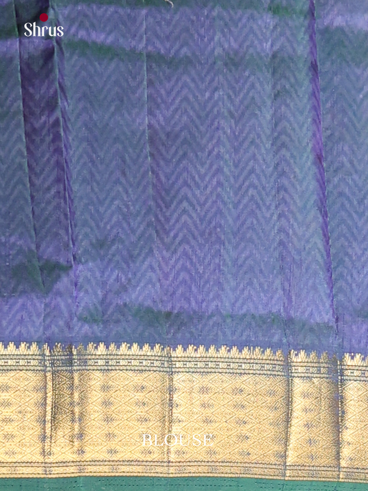 Teal & Blue - Semi Patola Saree - Shop on Shrus.com