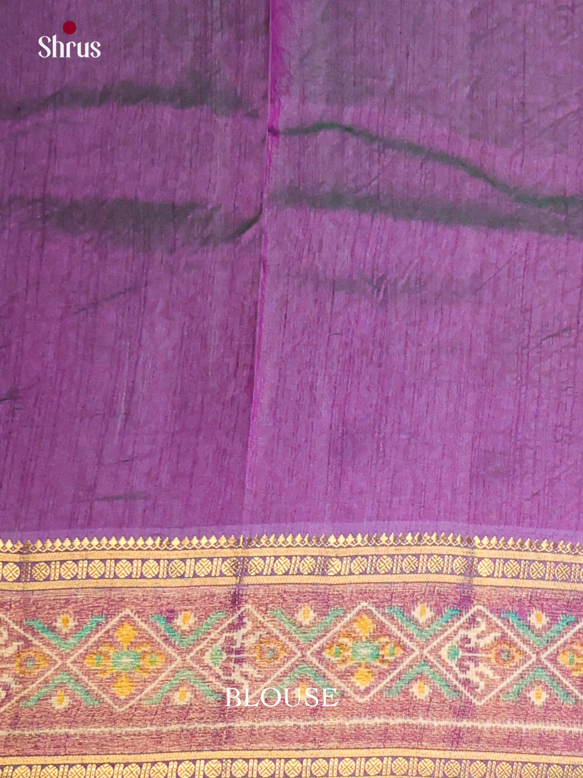 Teal & Purple - Semi Patola Saree - Shop on Shrus.com