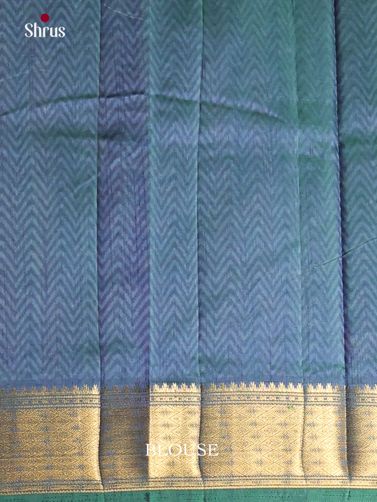 Teal & Blue - Semi Patola Saree - Shop on Shrus.com