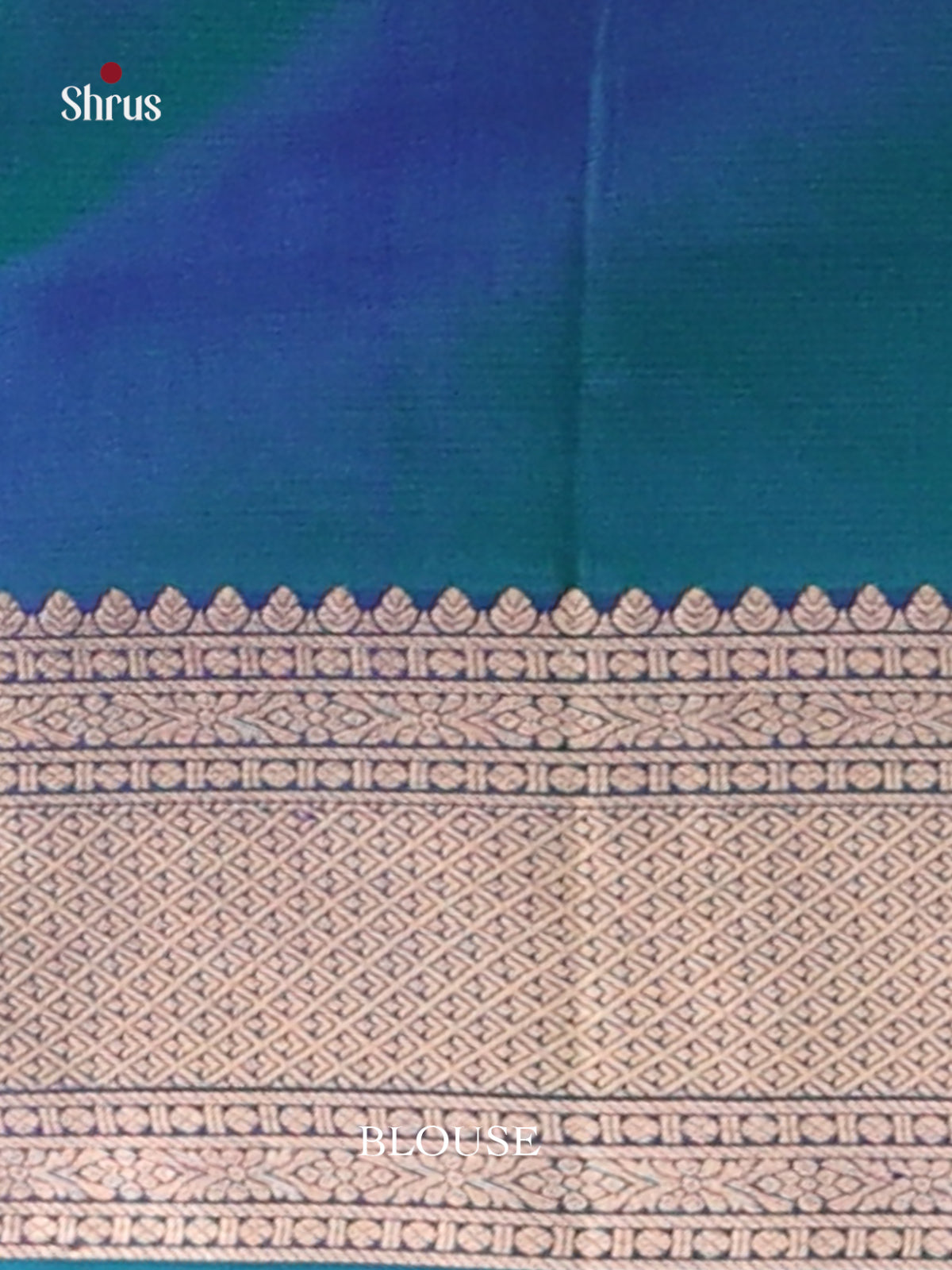 Royal Blue single tone Kanchipuram silk Saree with  kaddi zari border-3
