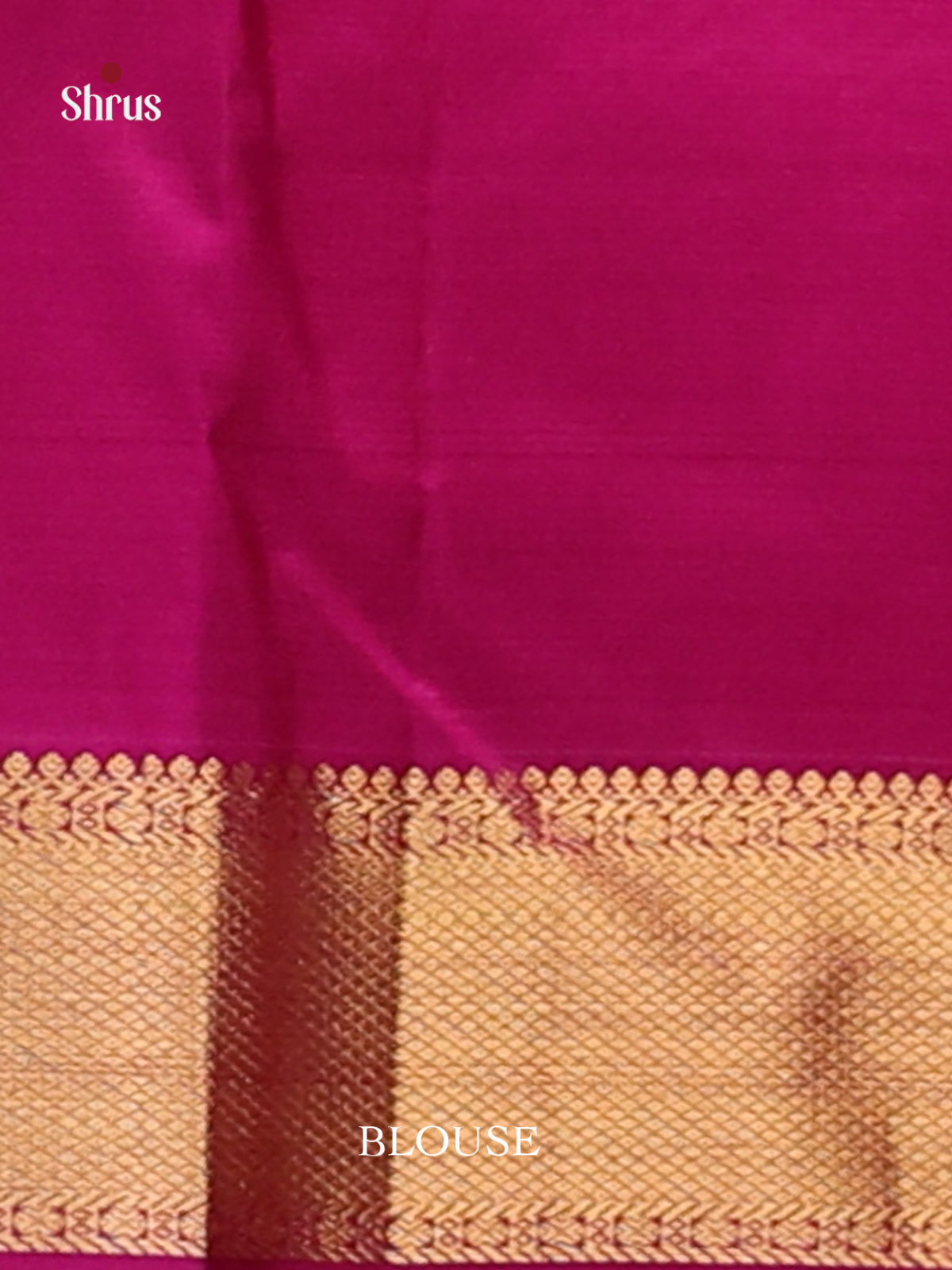Purple & Majenta Kanchipuram silk Saree with zari stripes , buttas-3