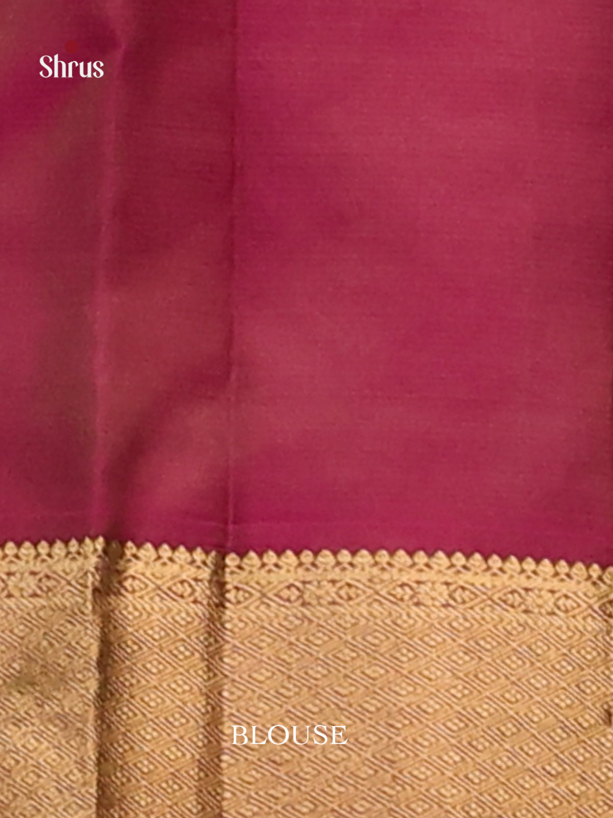 Green & Maroon Kanchipuram silk Saree with contrast Kaddi zari border-3