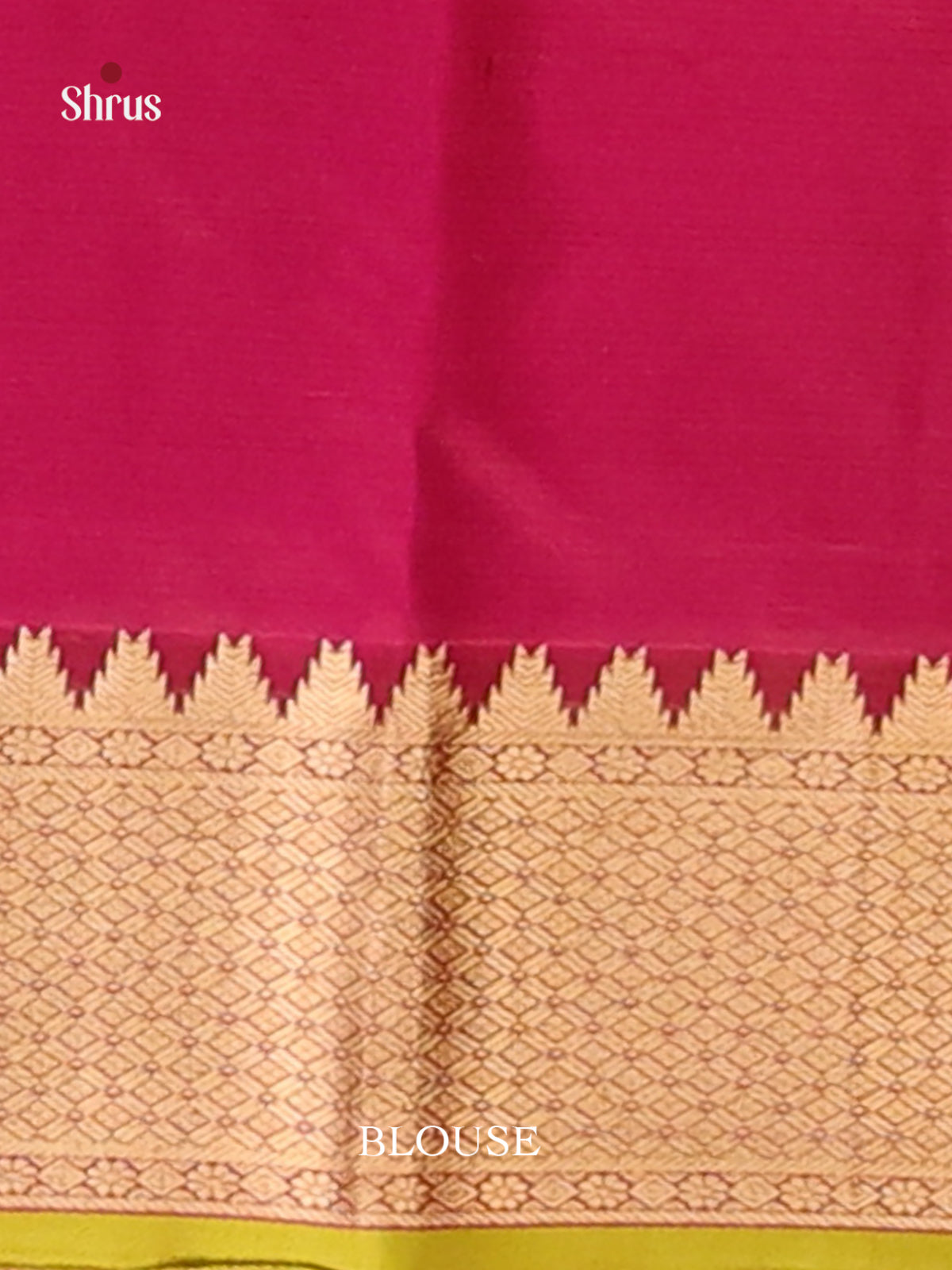 Mustard & Purple Kanchipuram silk   Saree with contrast Kaddi zari border-3
