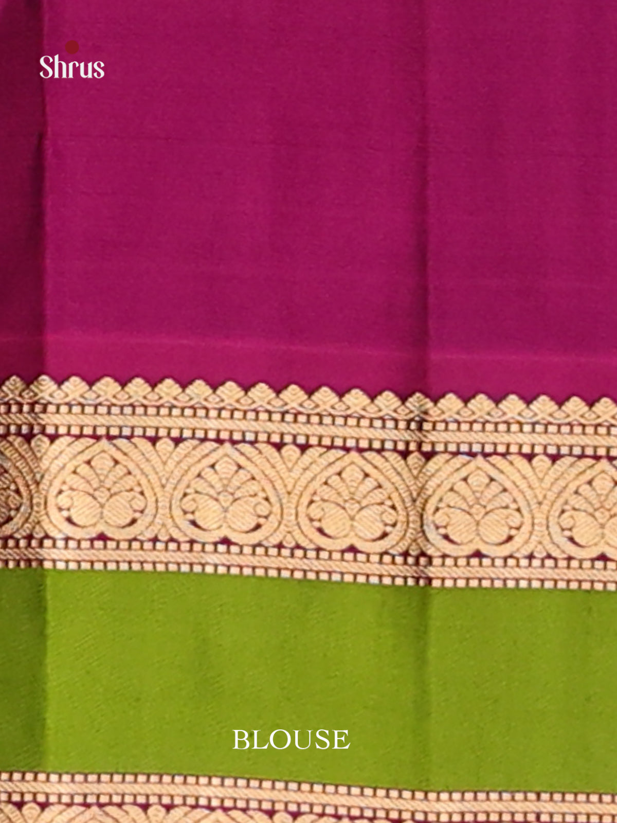 Violet & Purple Kanchipuram silk  Saree with rettaipet zari border-3