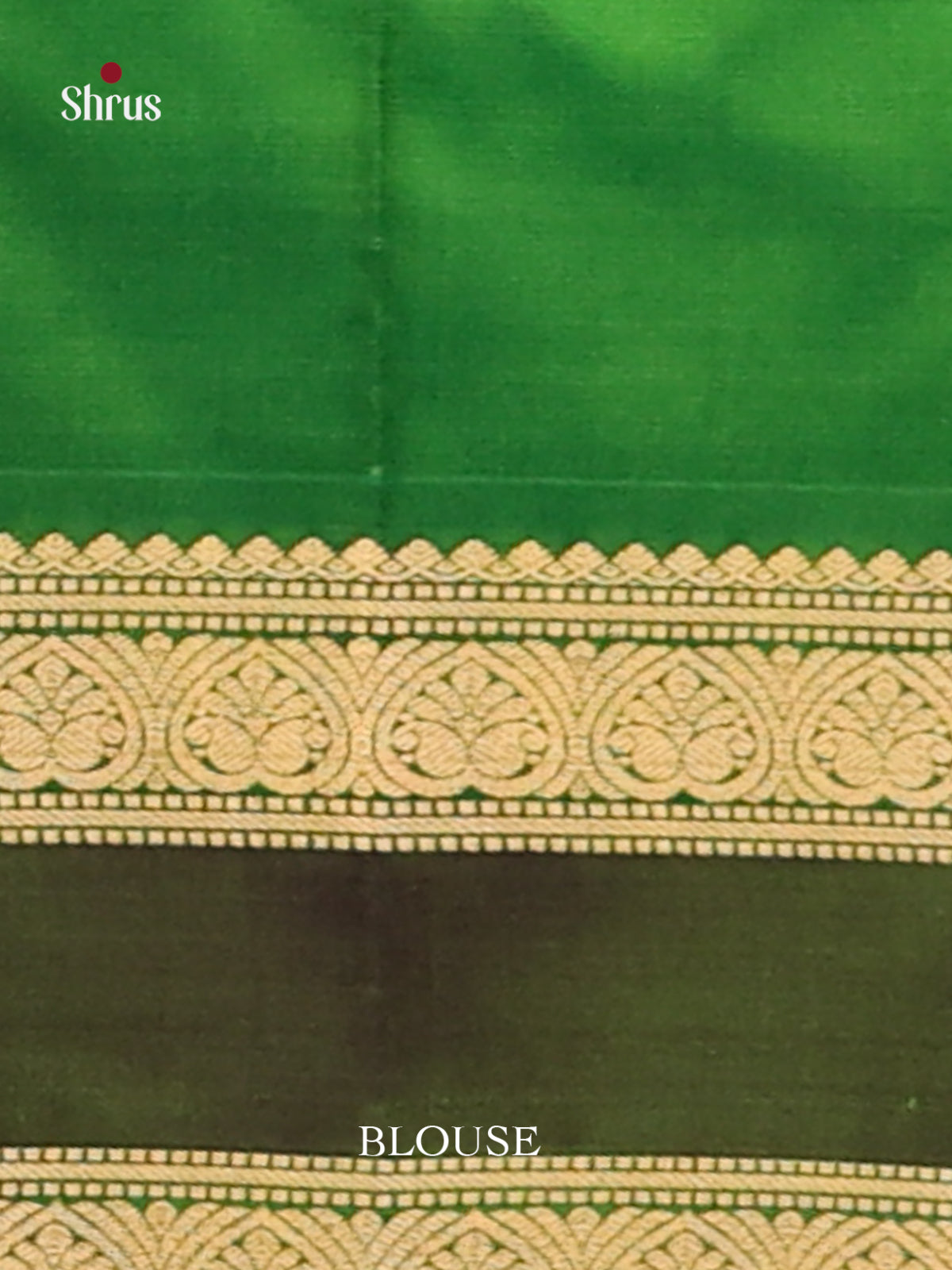 Light Green & Green Kanchipuram silk  Saree with rettaipet zari border-3