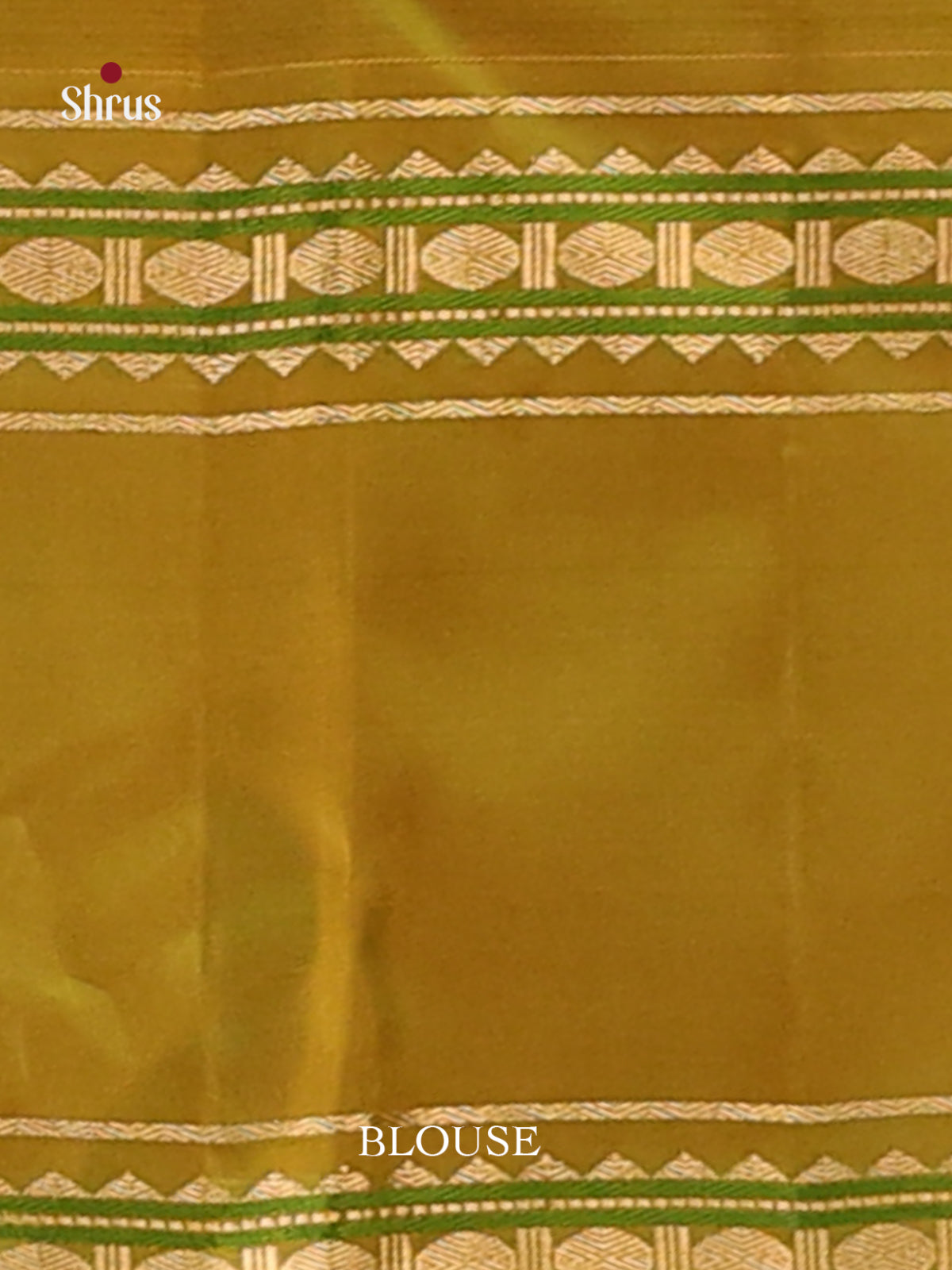Blue & Green  Kanchipuram silk Saree with contrast rettaipet border-3