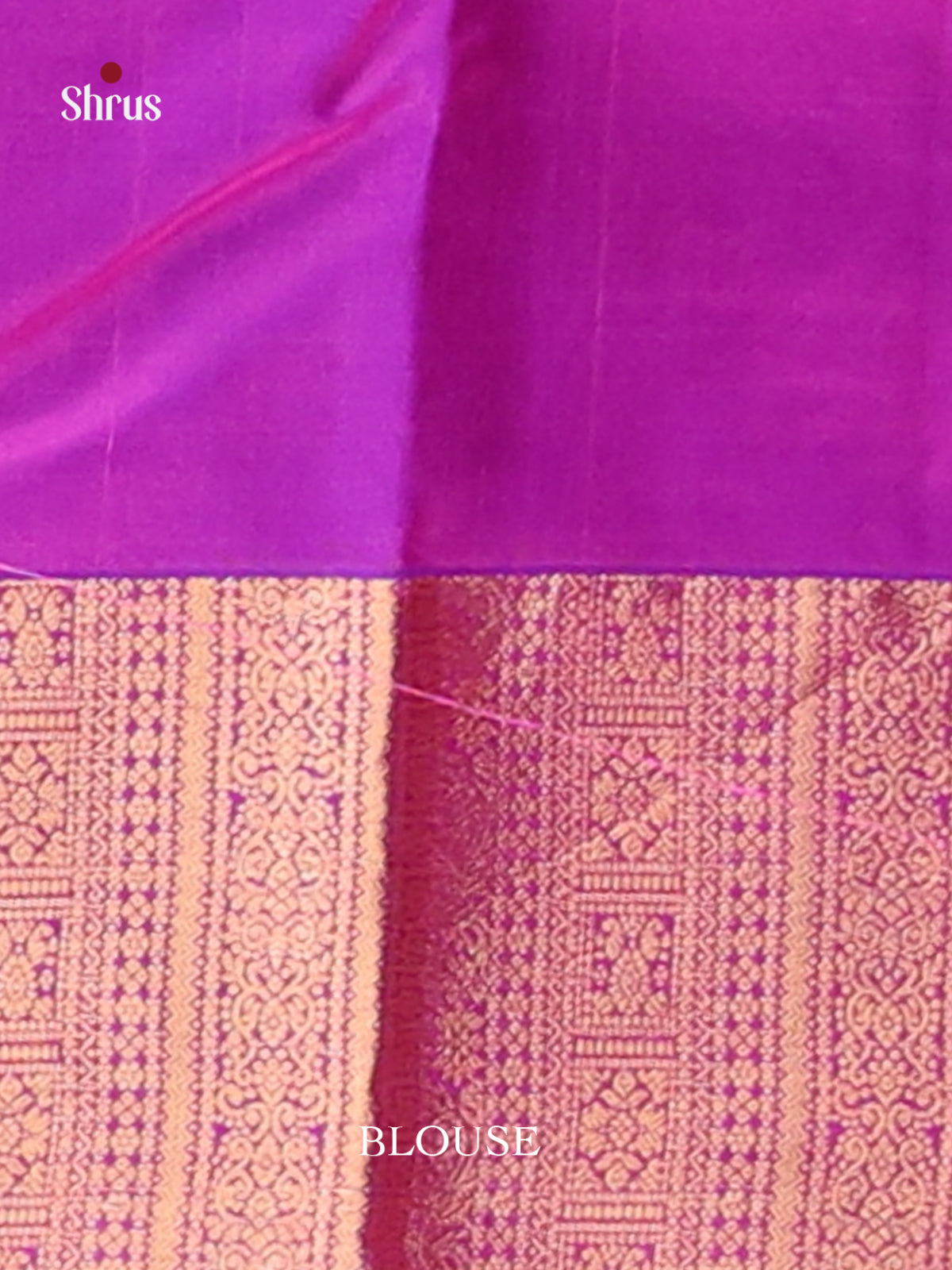 Purple Single Tone Kanchipuram silk Saree with rich small zari buttas - Shop on Shrus.com