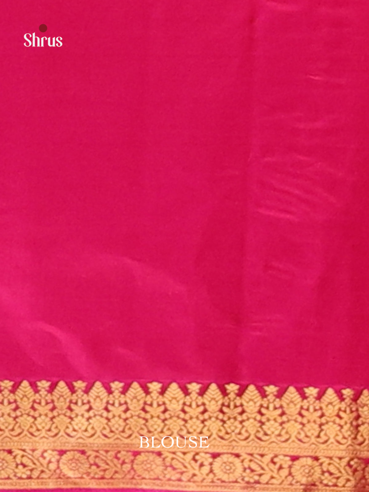 Violet & Majenta Pink Kanchipuram silk Saree with small zari buttas - Shop on Shrus.com