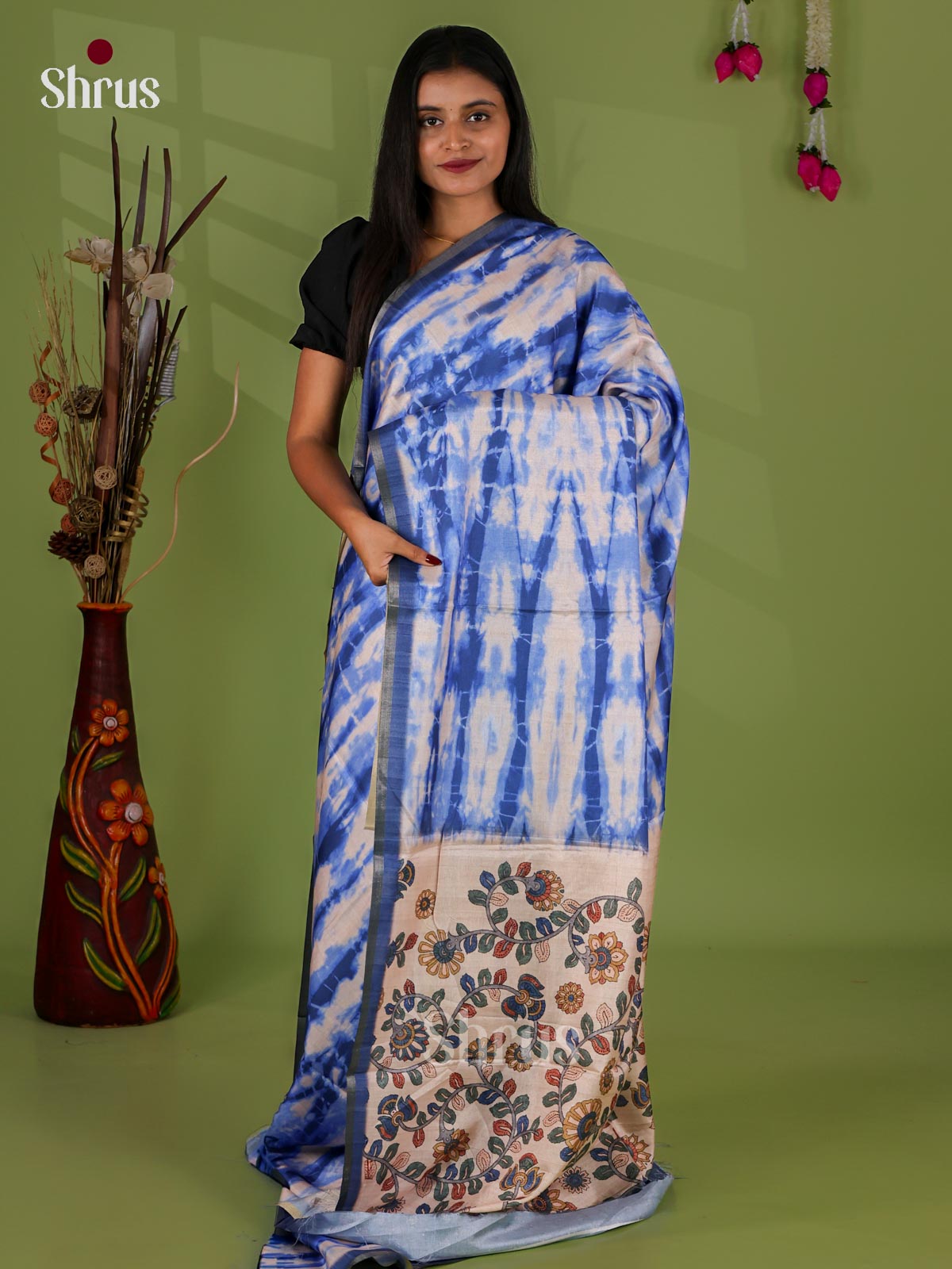 DGS21288 - Semi Maheshwari Print Saree