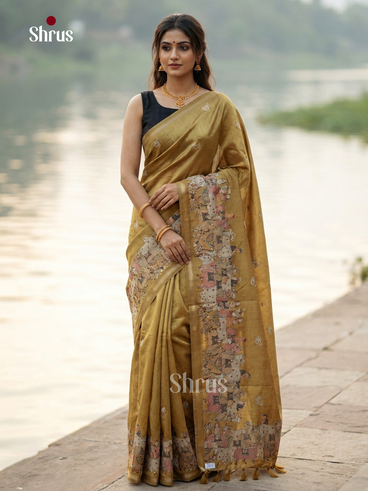 DGS21297 - Semi Chanderi Saree