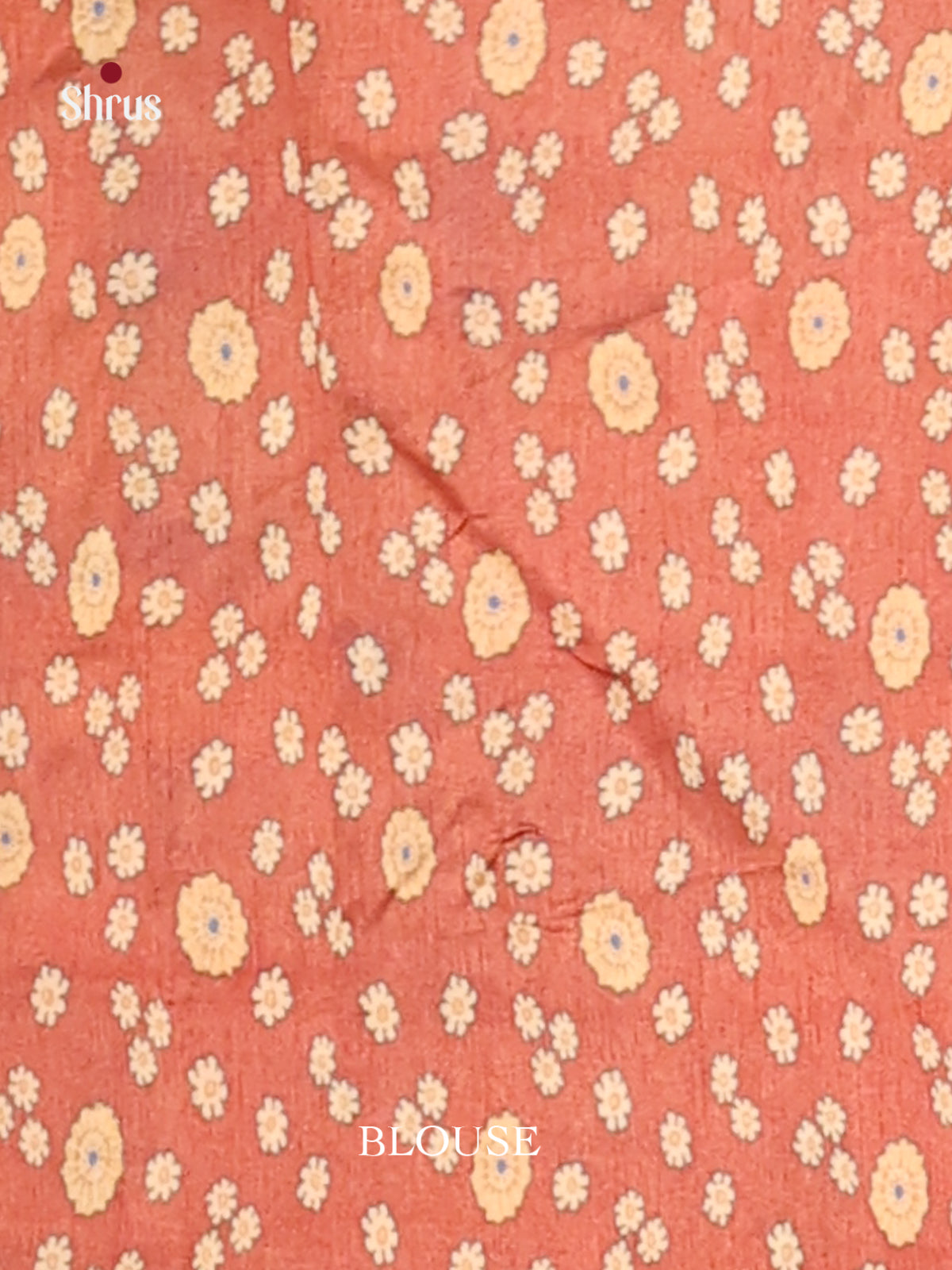 Lime Green & Brick - Semi Tussar Saree - Shop on Shrus.com