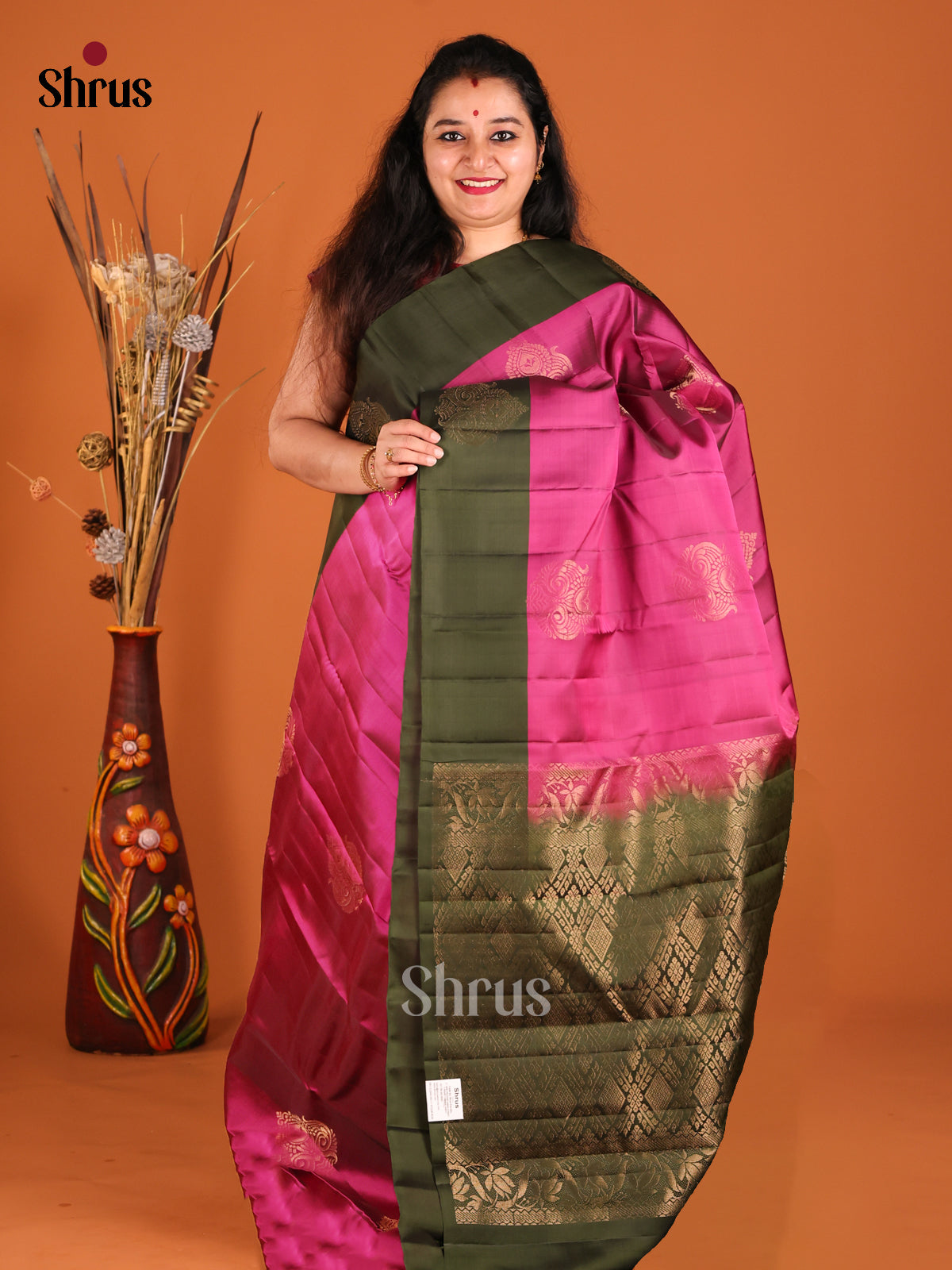 DGS23341 - Softsilk-halfpure Saree - Shop on Shrus.com