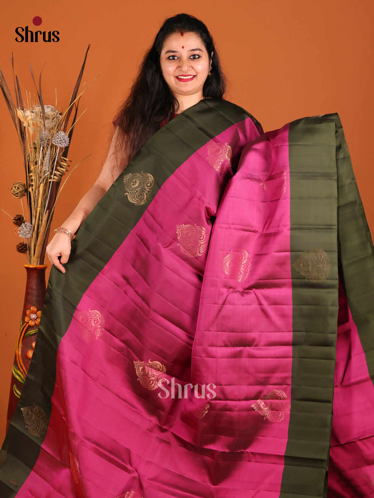 DGS23341 - Softsilk-halfpure Saree - Shop on Shrus.com