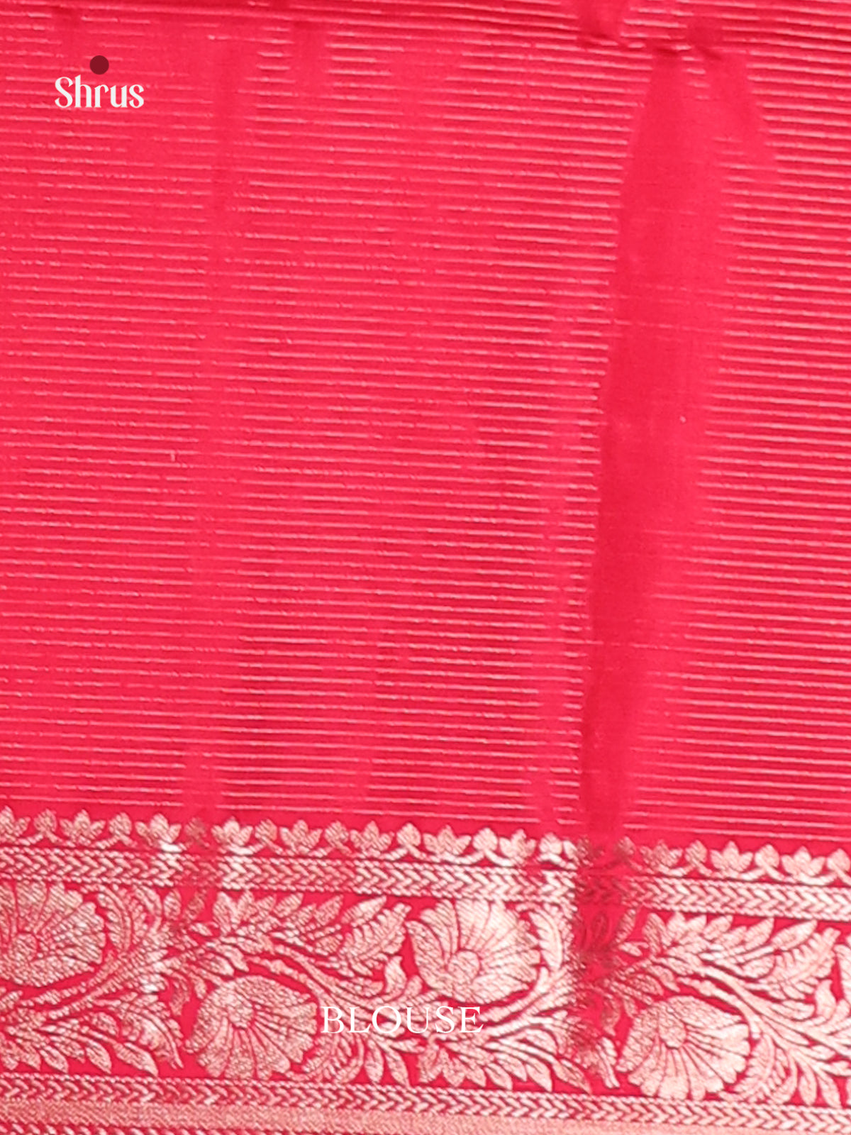 Double Shaded Green & Red Soft Silk Saree with contrast floral vines border-3