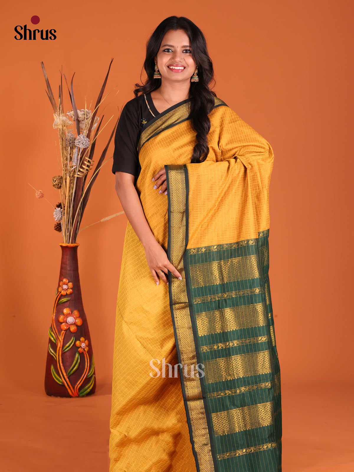 DGS24100 - Kalyani Cotton Saree - Shop on Shrus.com