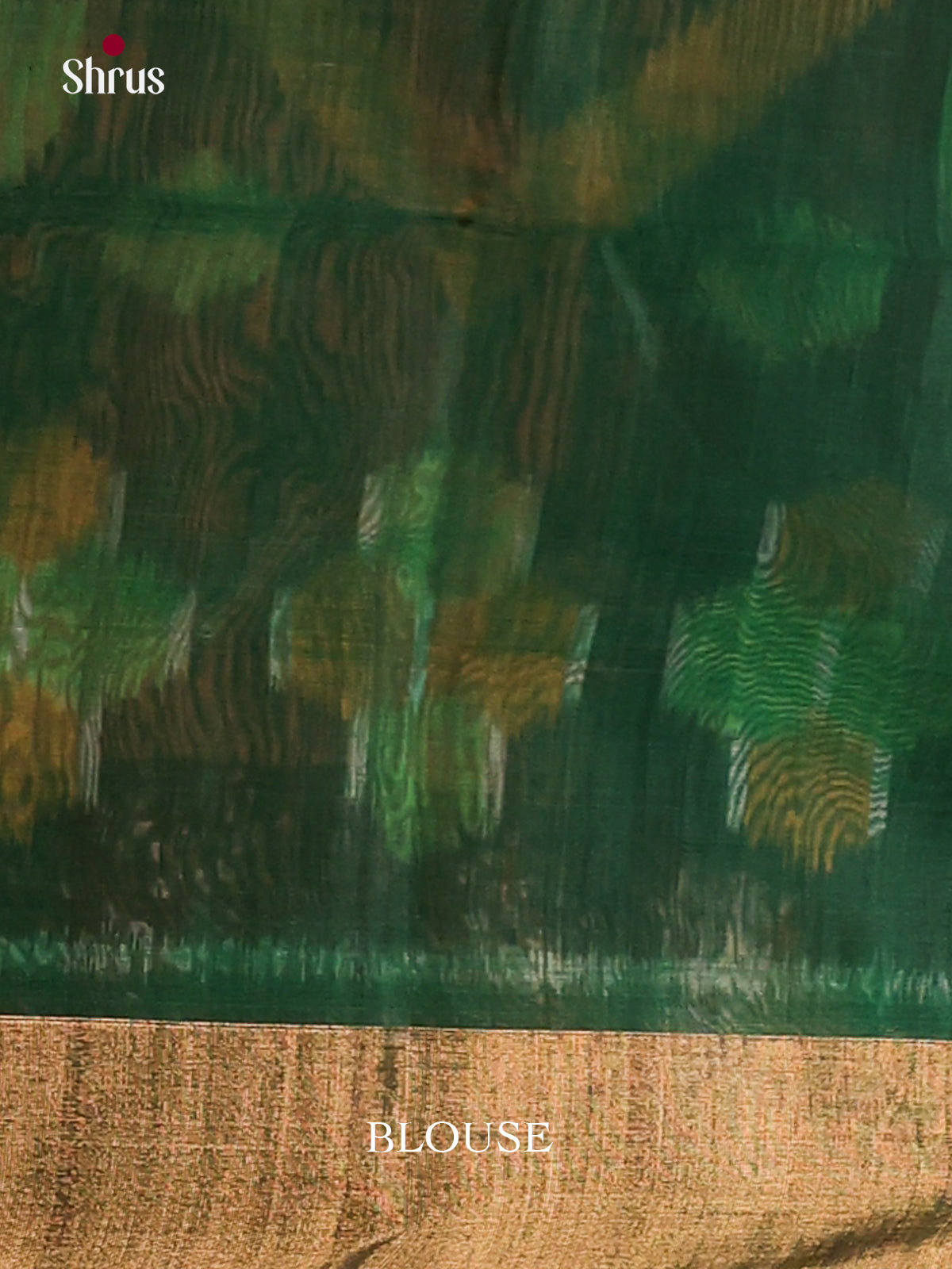 Grey & Green- Pochampally ikkat silk  cotton Saree -2