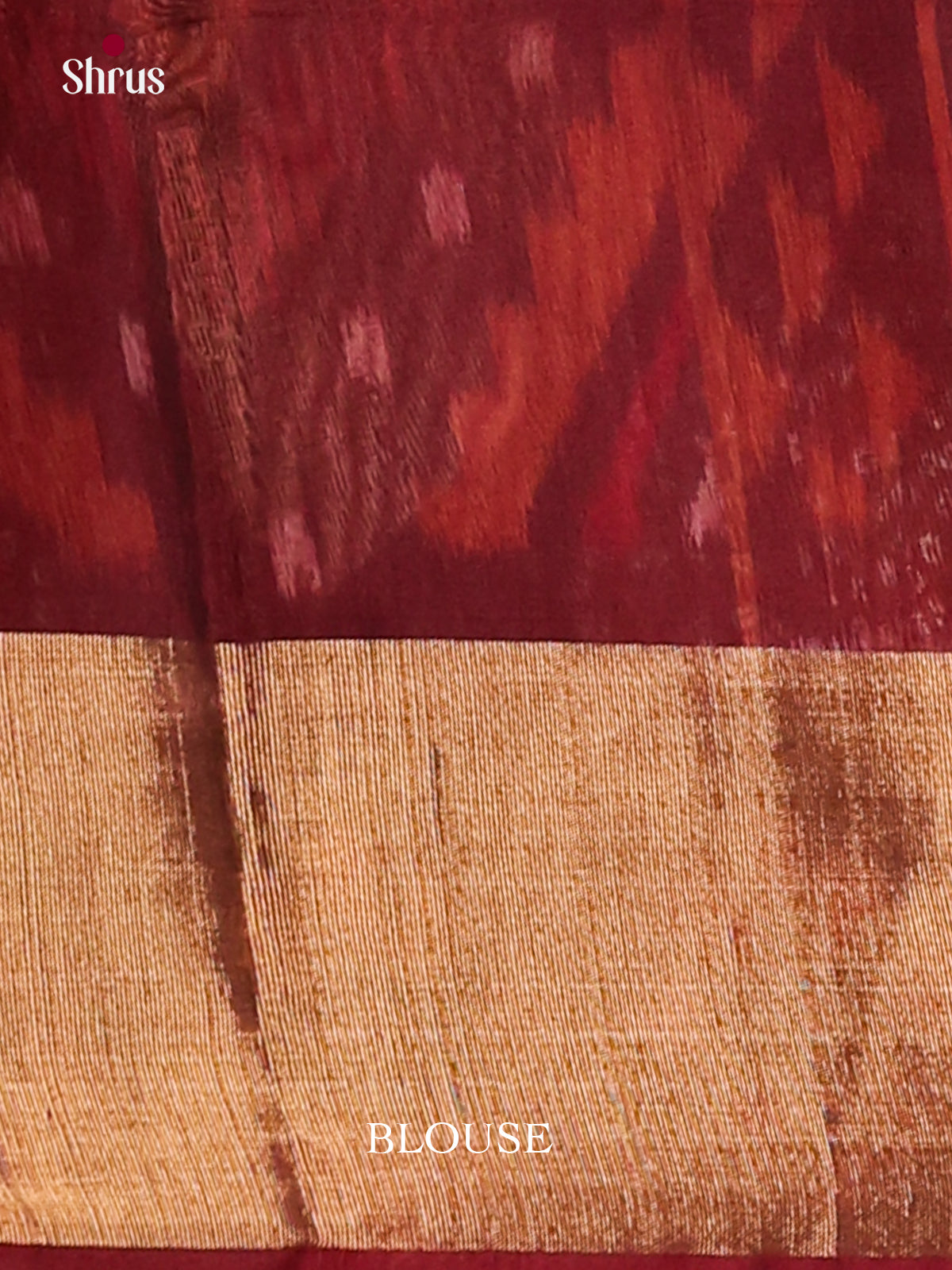 Blue & Maroon - Pochampally sico Saree