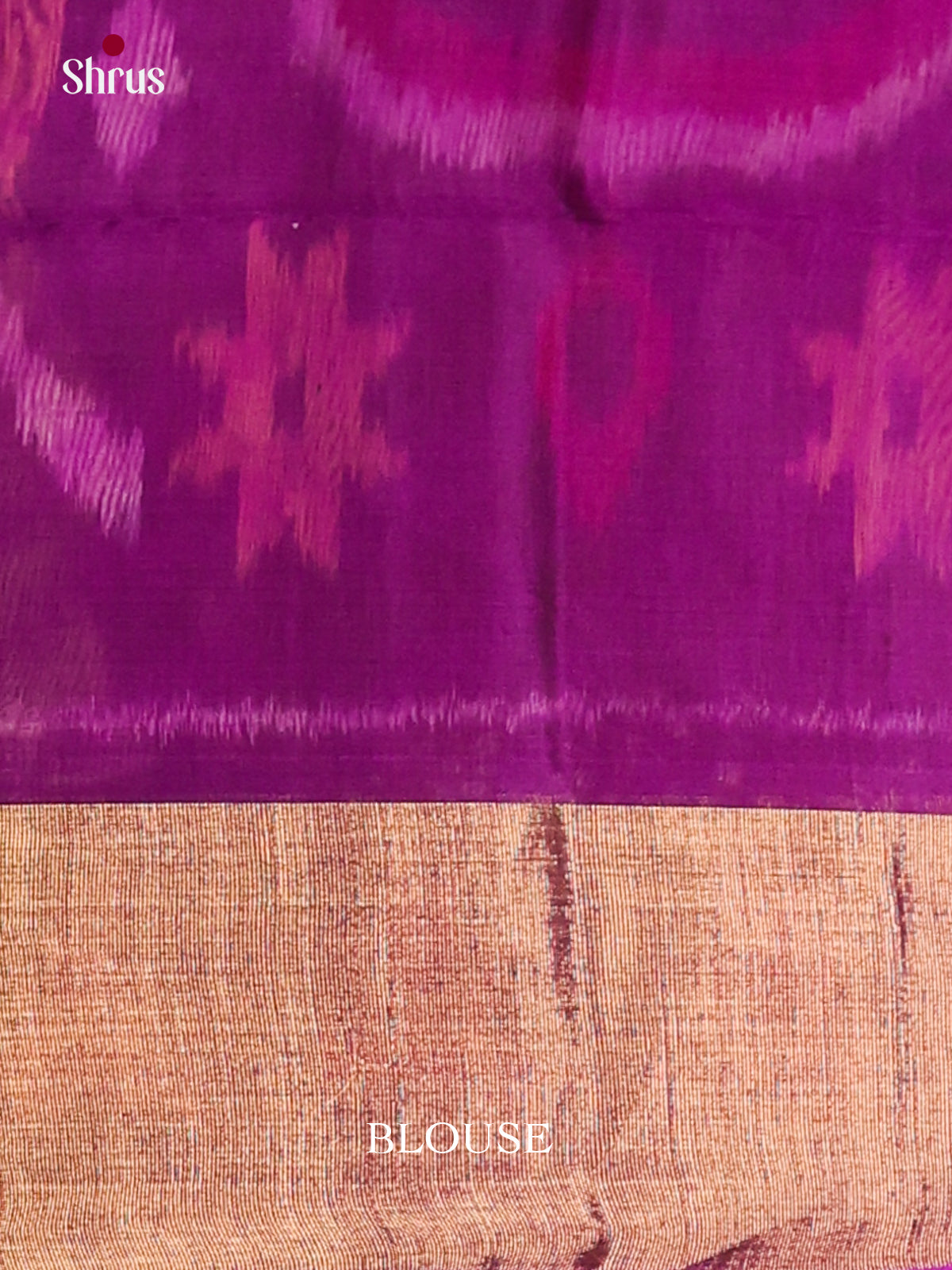 Cream & Purple - Pochampally sico Saree - Shop on Shrus.com